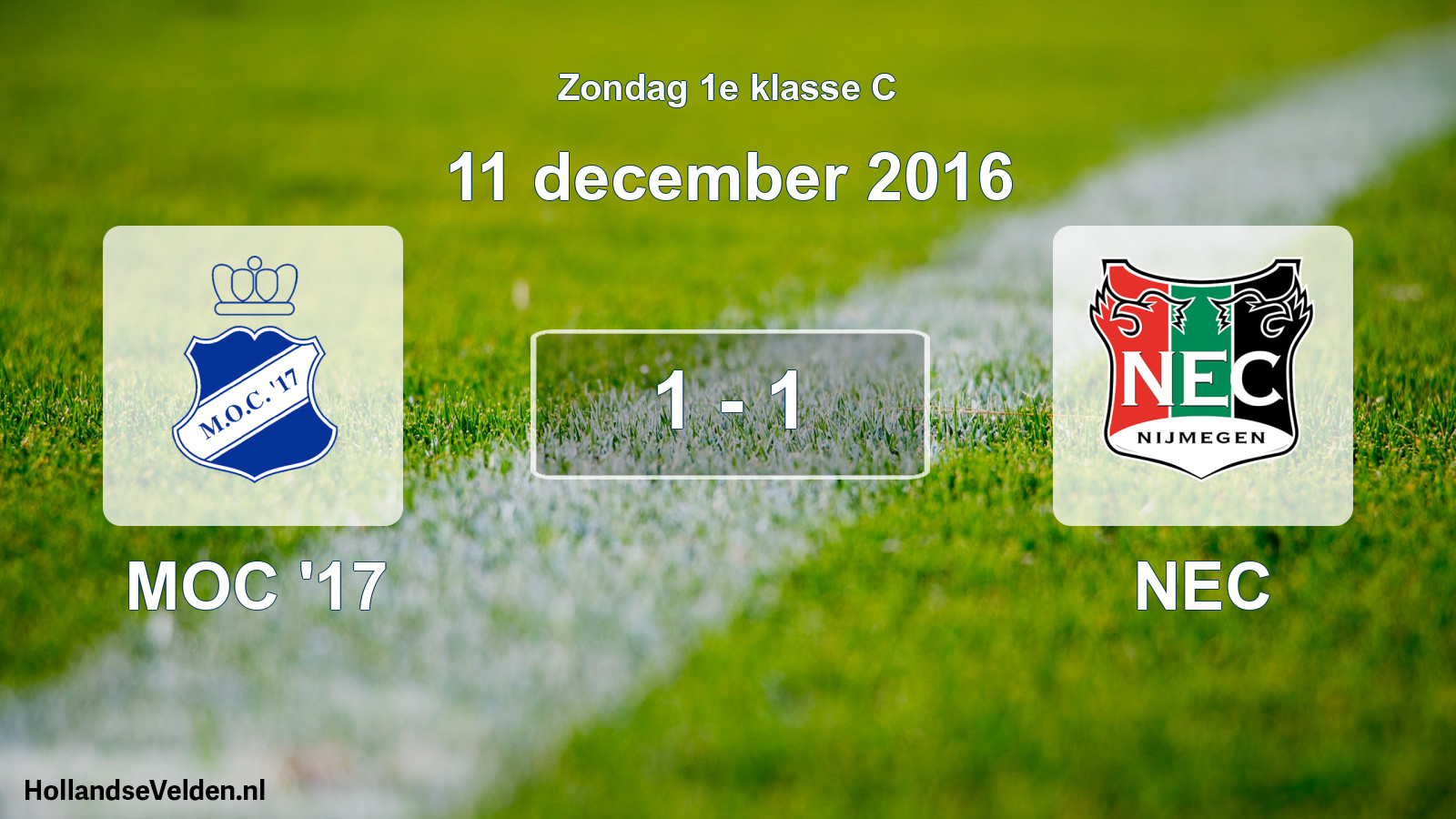 Total number of matches played: MOC '17 - NEC 1 - 1 (11 December 2016)