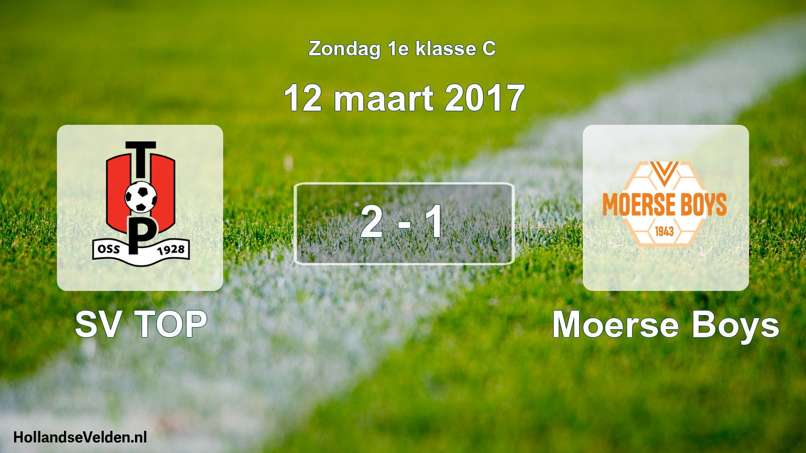 Total number of matches played: SV TOP - Moerse Boys 2 - 1 (12 March 2017)