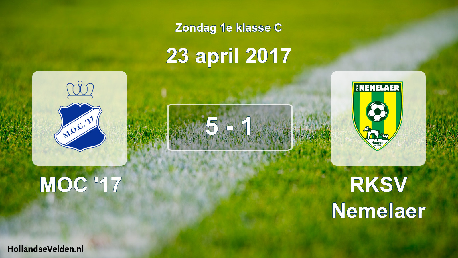 Total number of matches played: MOC '17 - RKSV Nemelaer 5 - 1 (23 April 2017)