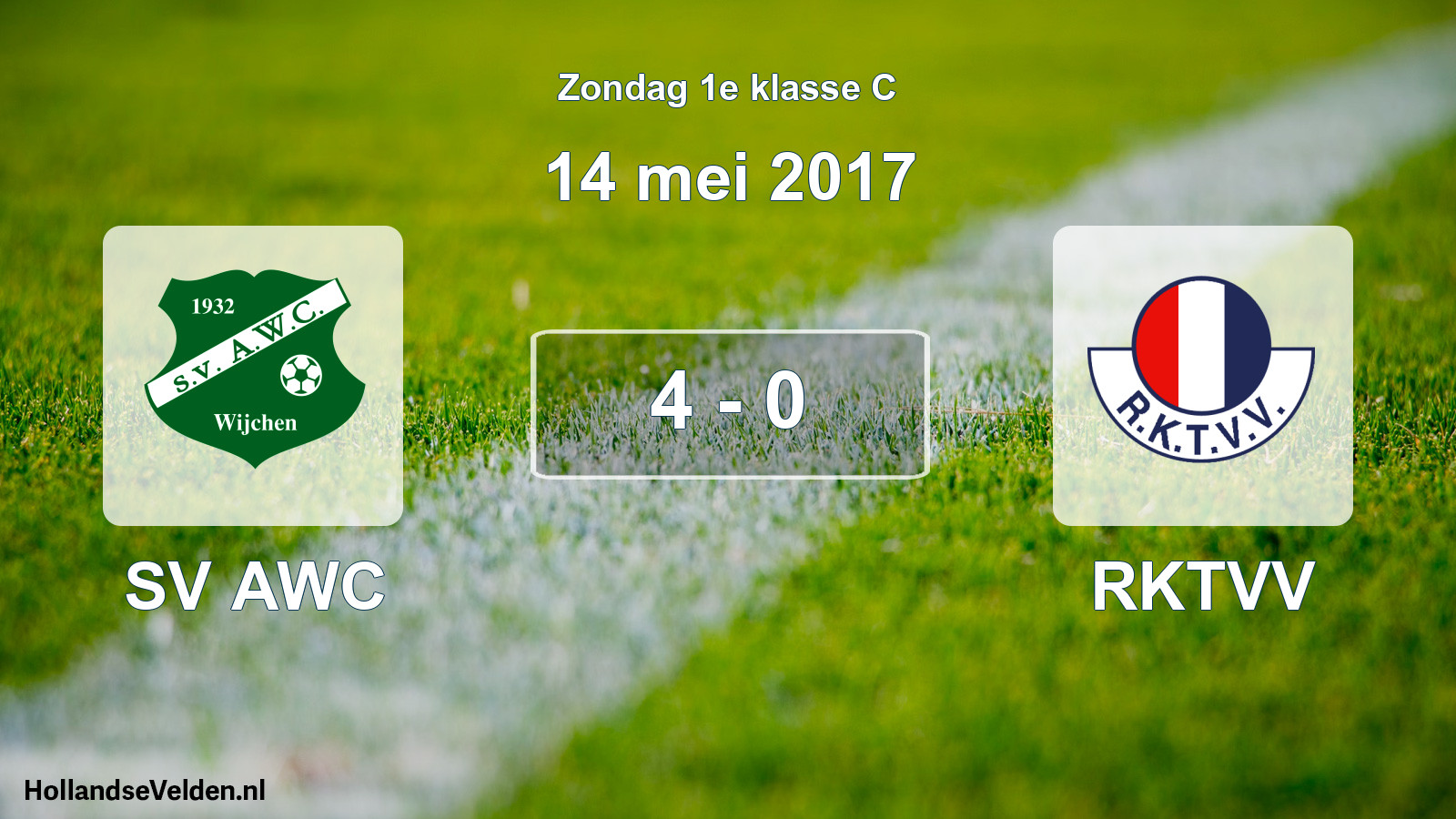 Total number of matches played: SV AWC - RKTVV 4 - 0 (14 May 2017)