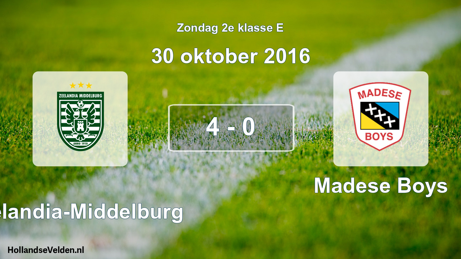Total number of matches played: Zeelandia-Middelburg - Madese Boys 4 - 0 (30 October 2016)