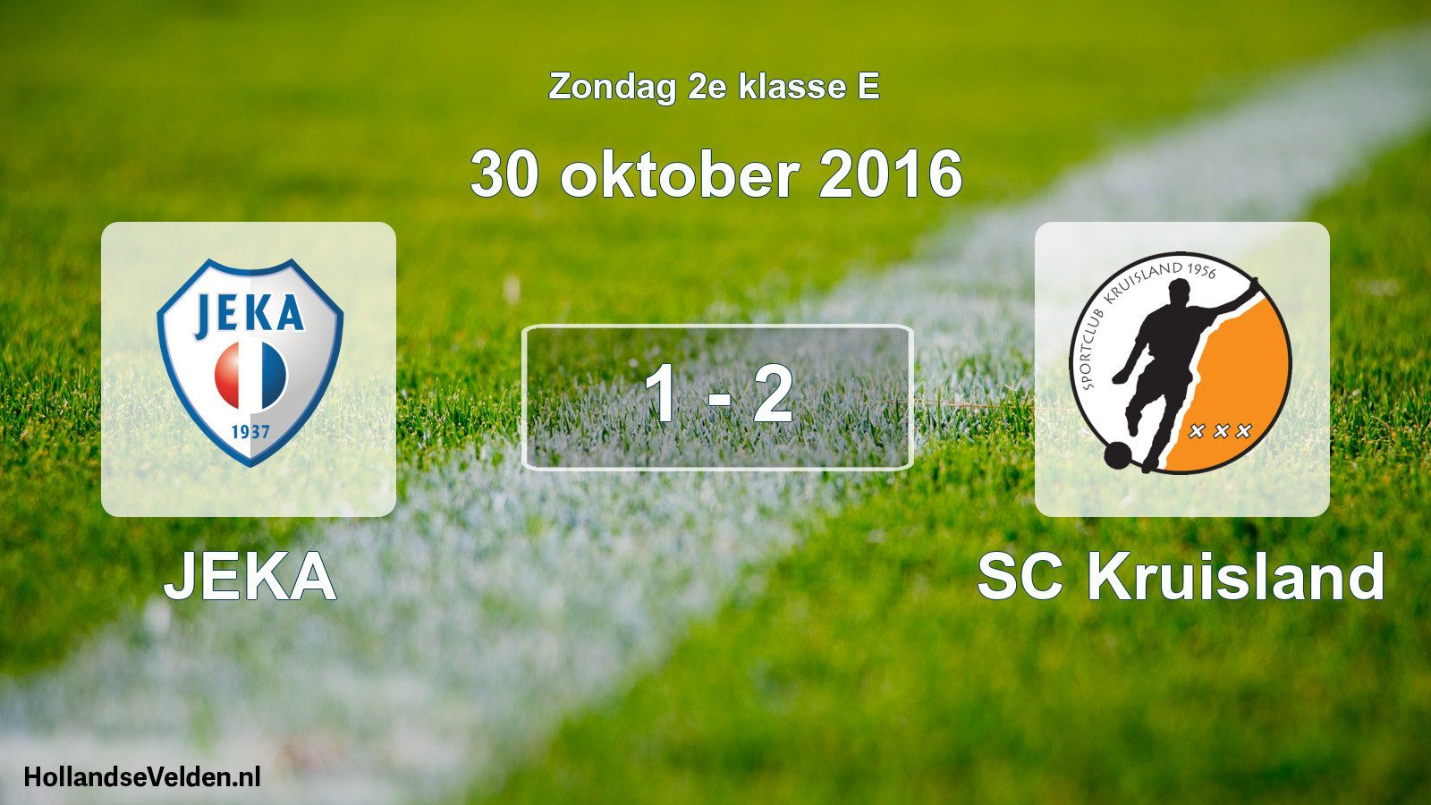 Total number of matches played: JEKA - SC Kruisland 1 - 2 (30 October 2016)