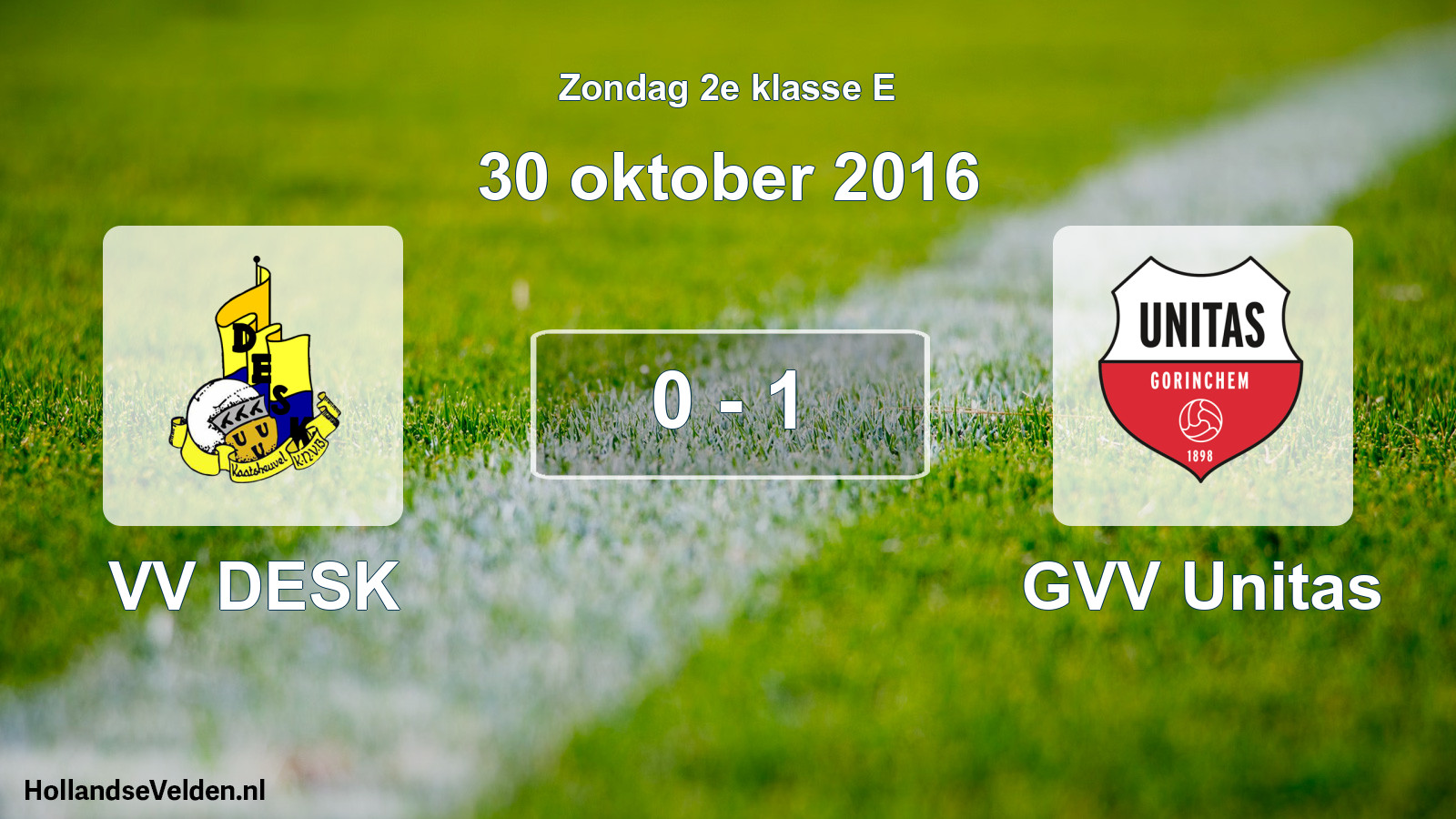 Total number of matches played: VV DESK - GVV Unitas 0 - 1 (30 October 2016)