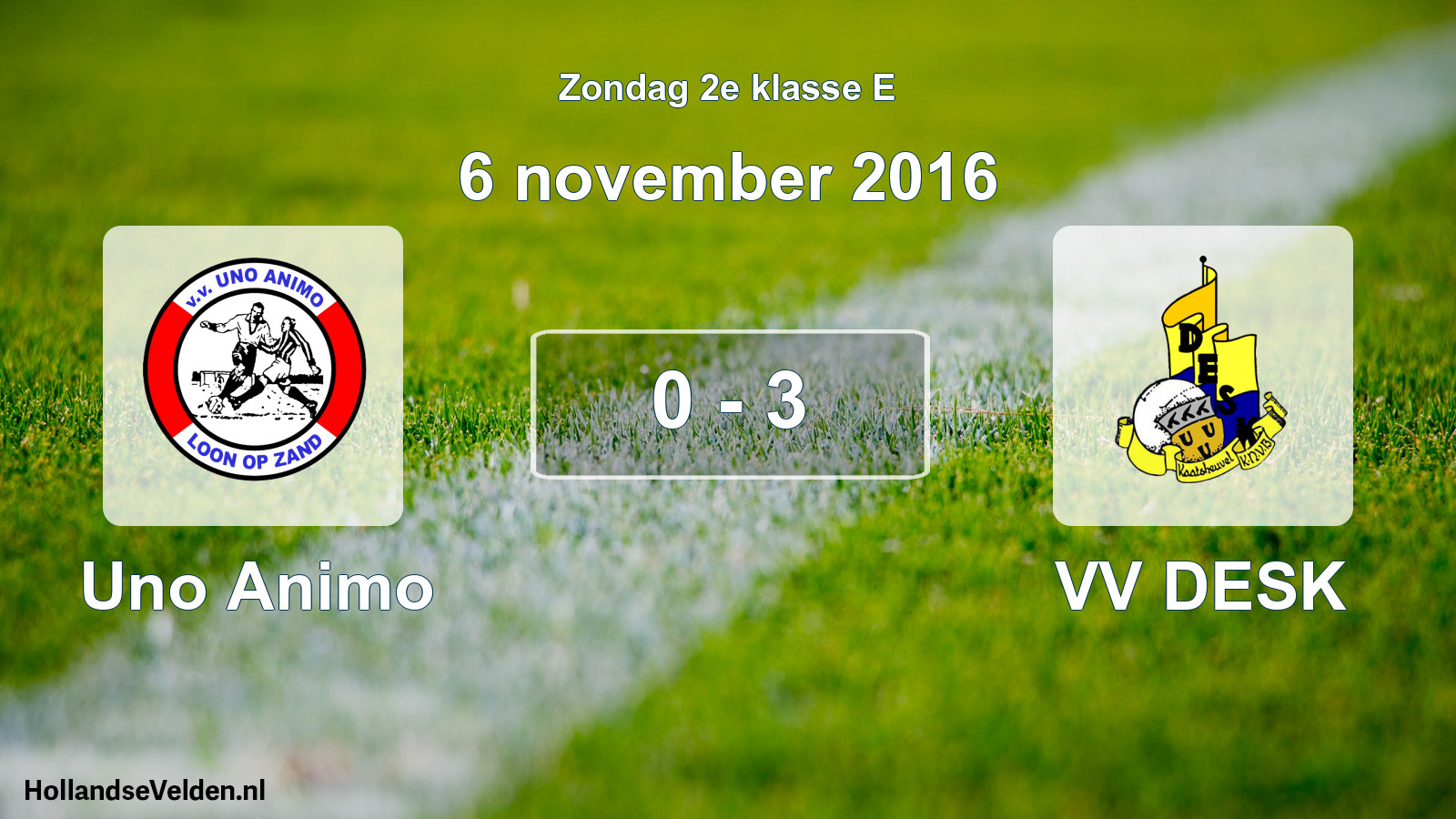 Total number of matches played: Uno Animo - VV DESK 0 - 3 (6 November 2016)