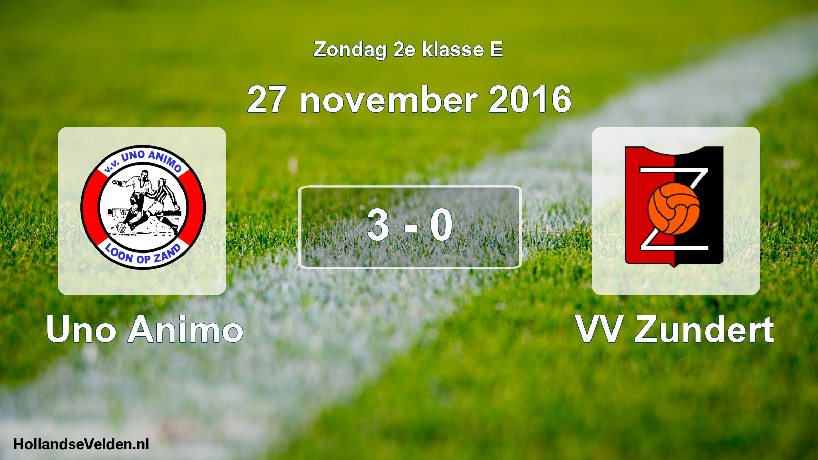 Total number of matches played: Uno Animo - VV Zundert 3 - 0 (27 November 2016)