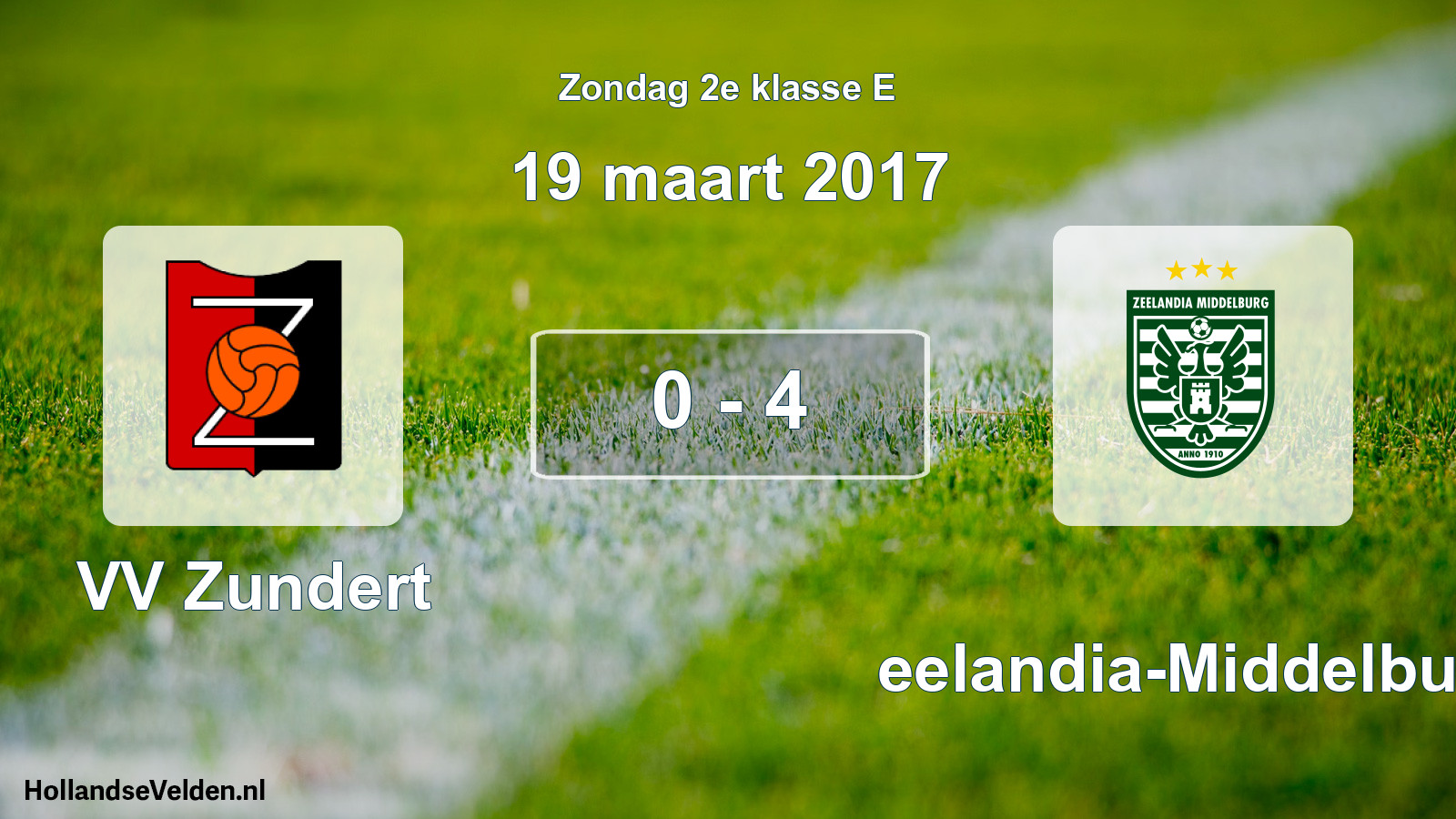 Total number of matches played: VV Zundert - Zeelandia-Middelburg 0 - 4 (19 March 2017)