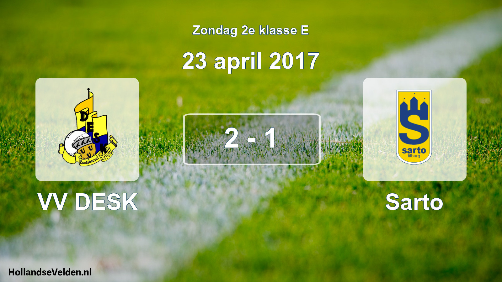 Total number of matches played: VV DESK - Sarto 2 - 1 (23 April 2017)