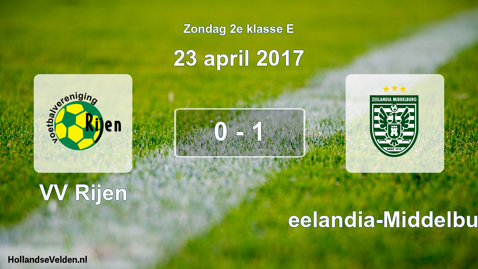 Total number of matches played: VV Rijen - Zeelandia-Middelburg 0 - 1 (23 April 2017)
