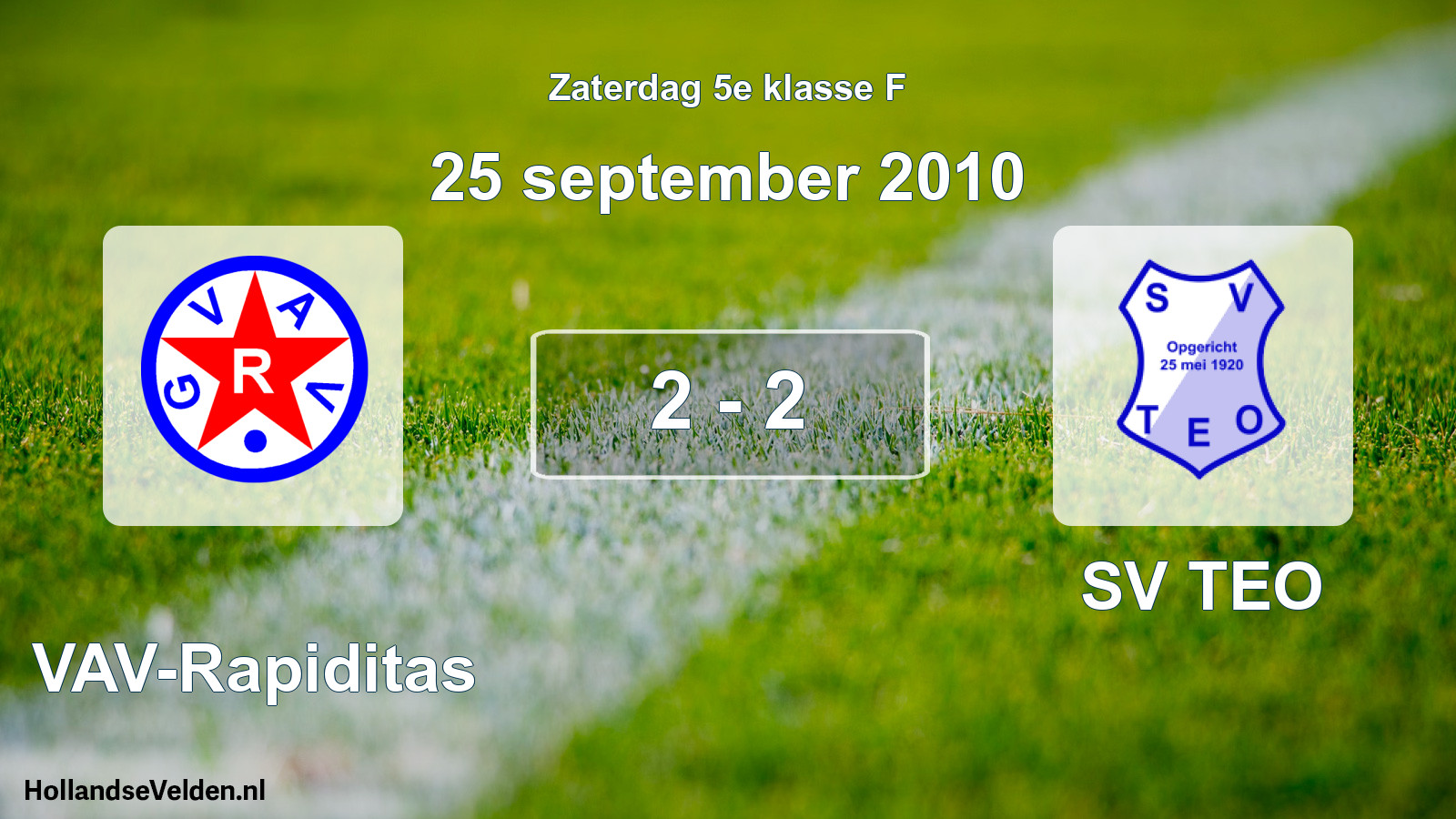 Total number of matches played: GVAV-Rapiditas - SV TEO 2 - 2 (25 September 2010)