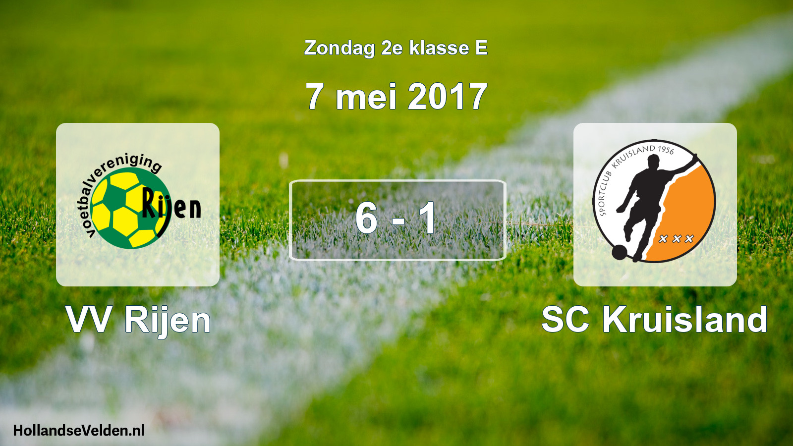 Total number of matches played: VV Rijen - SC Kruisland 6 - 1 (7 May 2017)