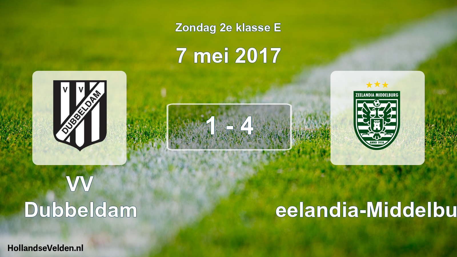 Total number of matches played: VV Dubbeldam - Zeelandia-Middelburg 1 - 4 (7 May 2017)
