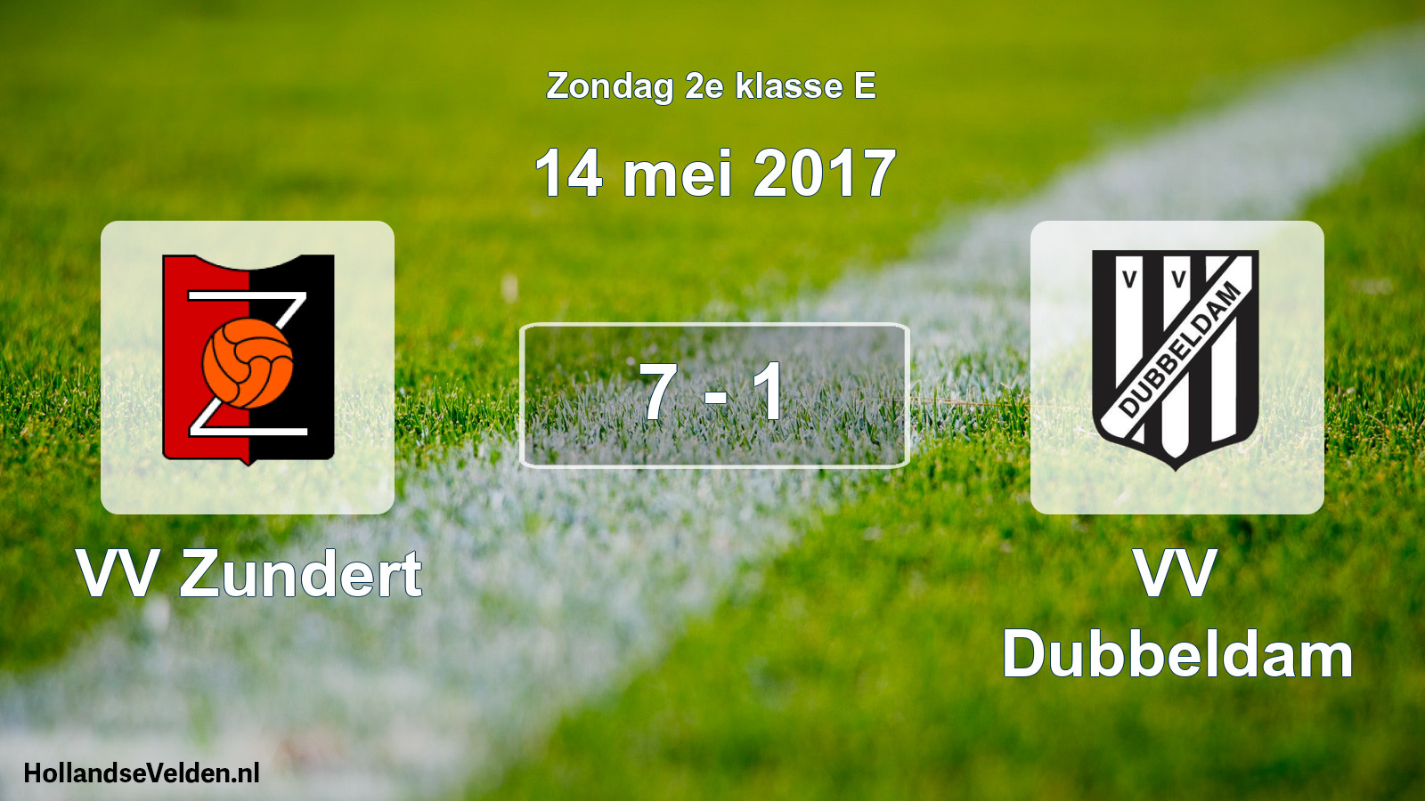 Total number of matches played: VV Zundert - VV Dubbeldam 7 - 1 (14 May 2017)