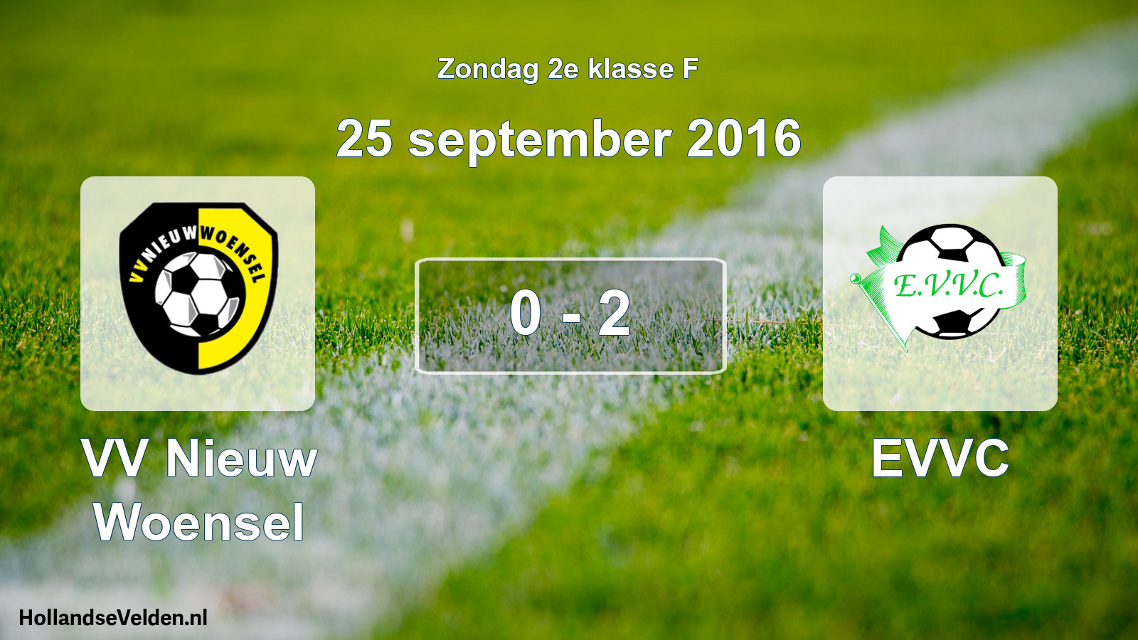 Total number of matches played: VV Nieuw Woensel - EVVC 0 - 2 (25 September 2016)