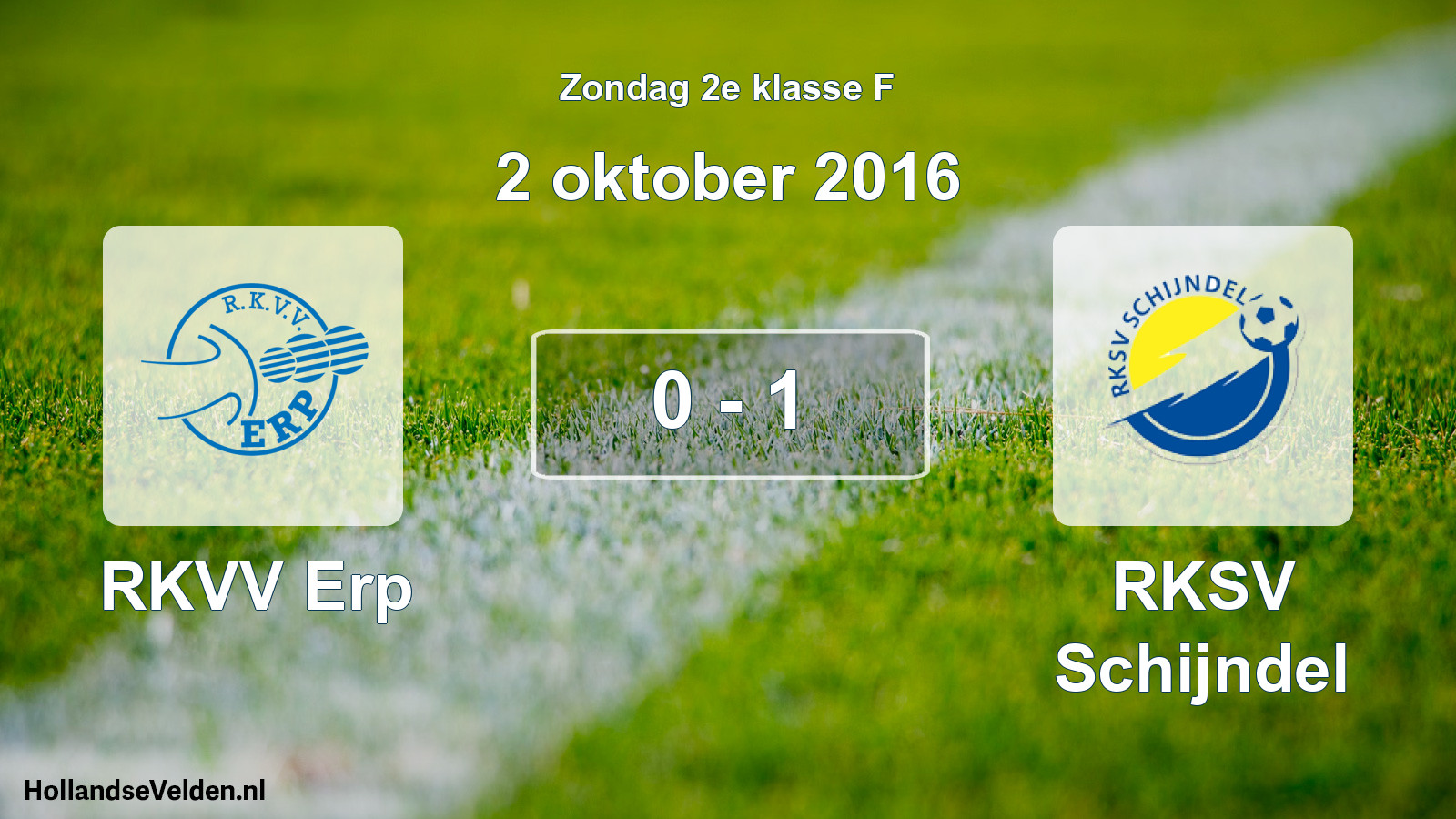 Total number of matches played: RKVV Erp - RKSV Schijndel 0 - 1 (2 October 2016)
