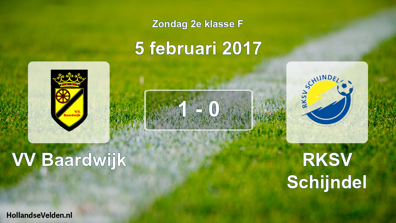 Total number of matches played: VV Baardwijk - RKSV Schijndel 1 - 0 (5 February 2017)