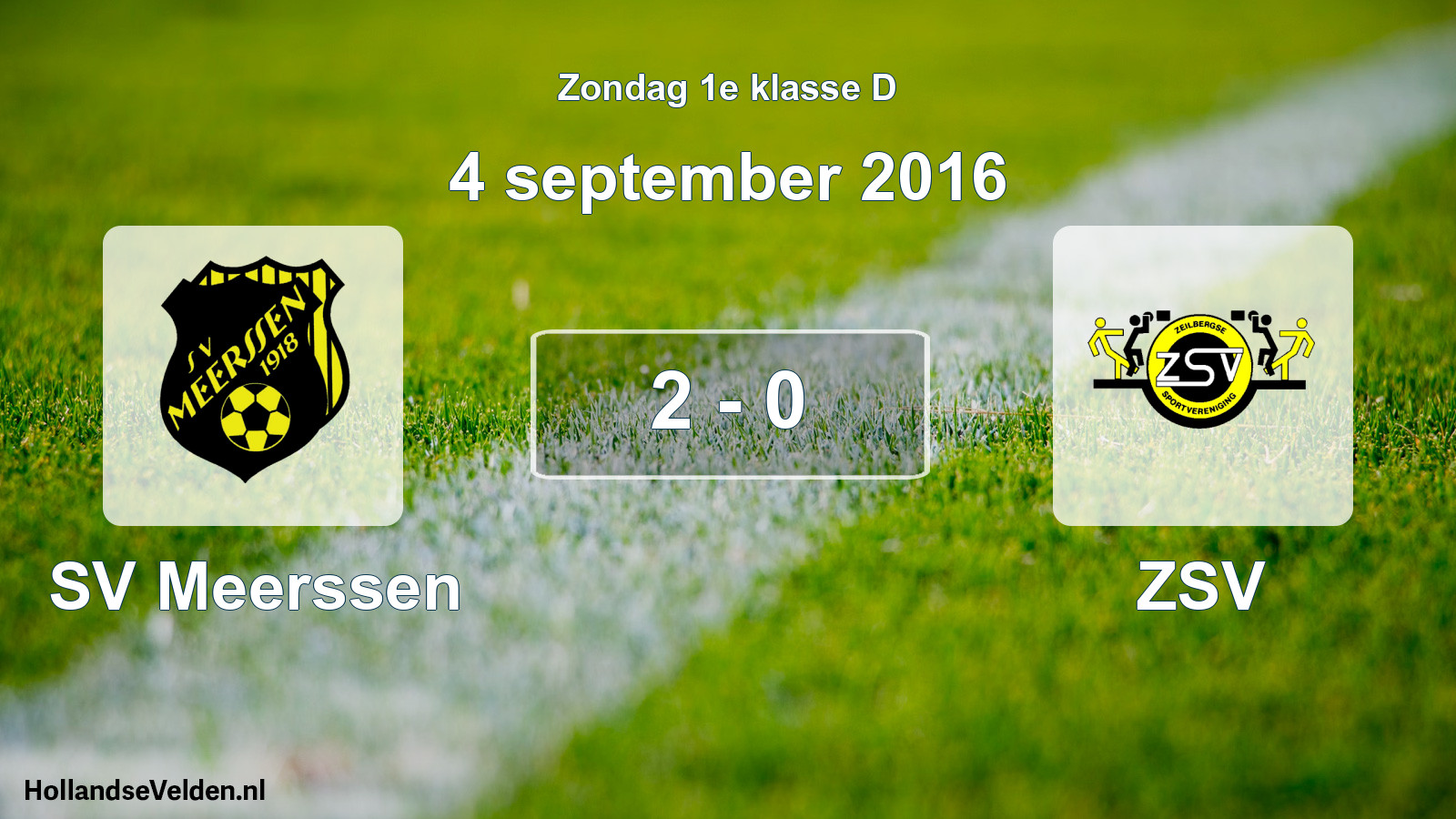 Total number of matches played: SV Meerssen - ZSV 2 - 0 (4 September 2016)