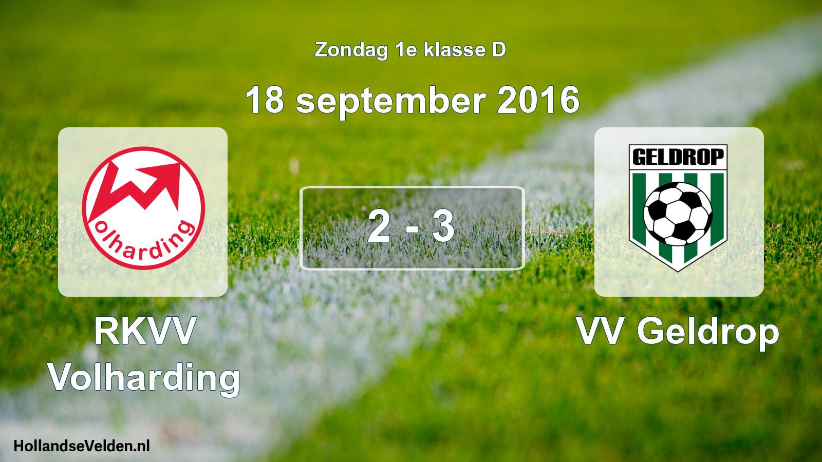 Total number of matches played: RKVV Volharding - VV Geldrop 2 - 3 (18 September 2016)