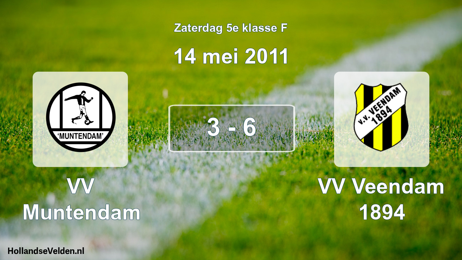 Total number of matches played: VV Muntendam - VV Veendam 1894 3 - 6 (14 May 2011)