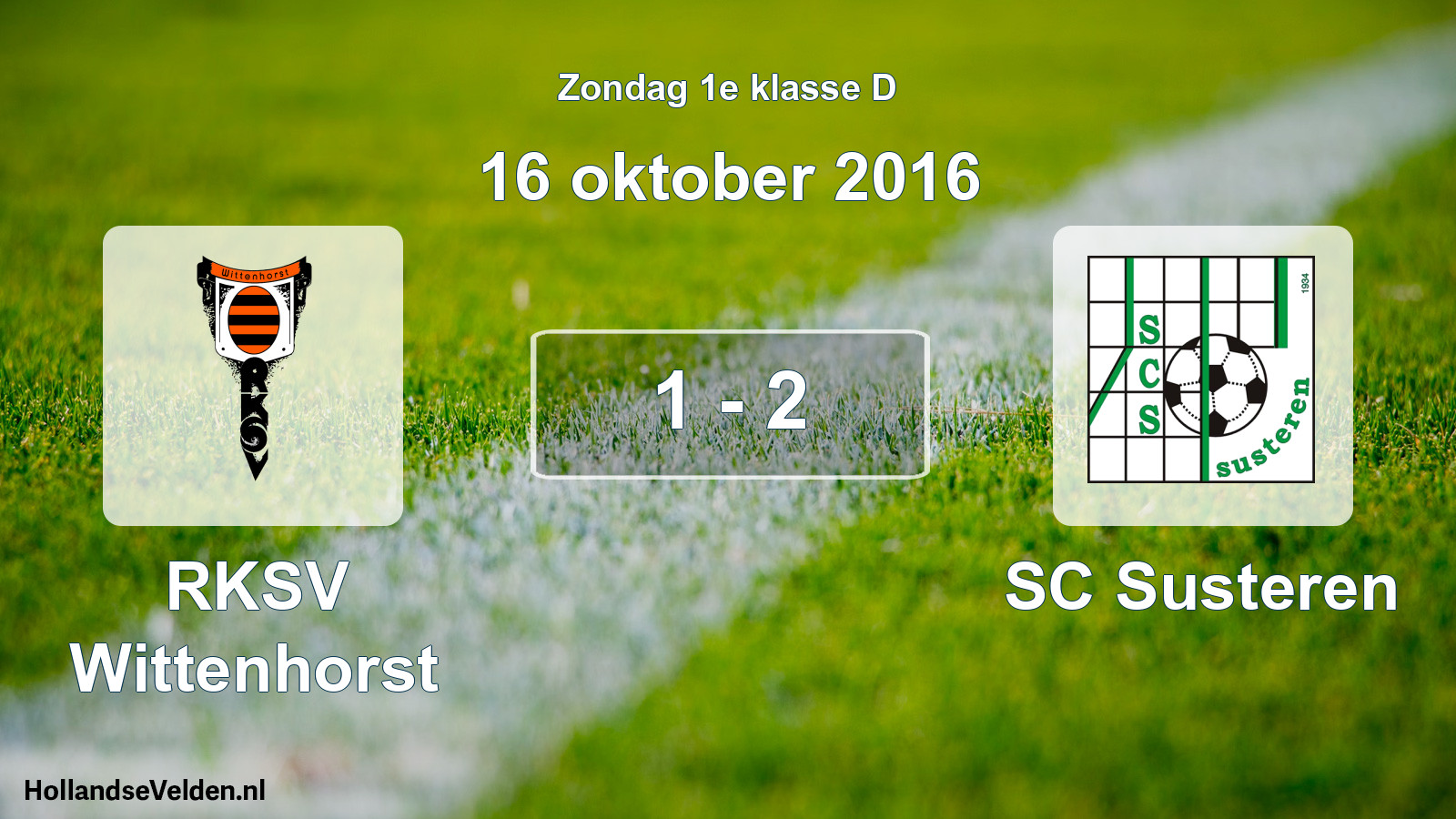 Total number of matches played: RKSV Wittenhorst - SC Susteren 1 - 2 (16 October 2016)