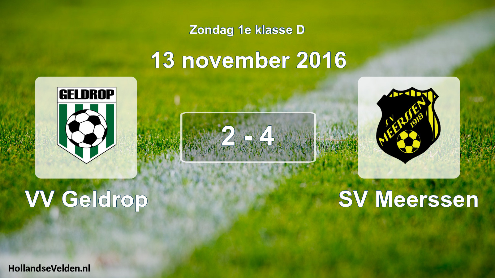 Total number of matches played: VV Geldrop - SV Meerssen 2 - 4 (13 November 2016)