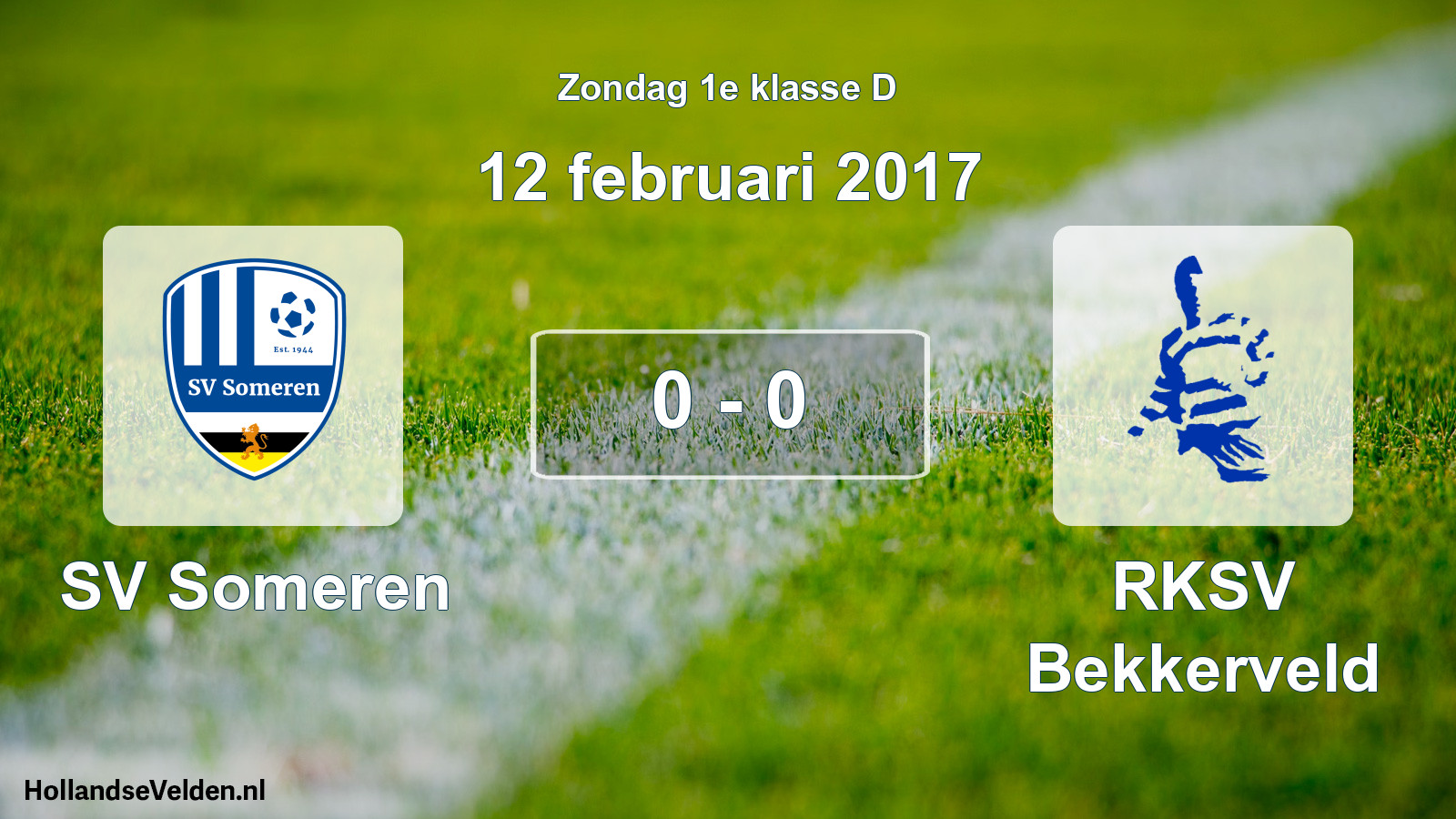 Total number of matches played: SV Someren - RKSV Bekkerveld 0 - 0 (12 February 2017)