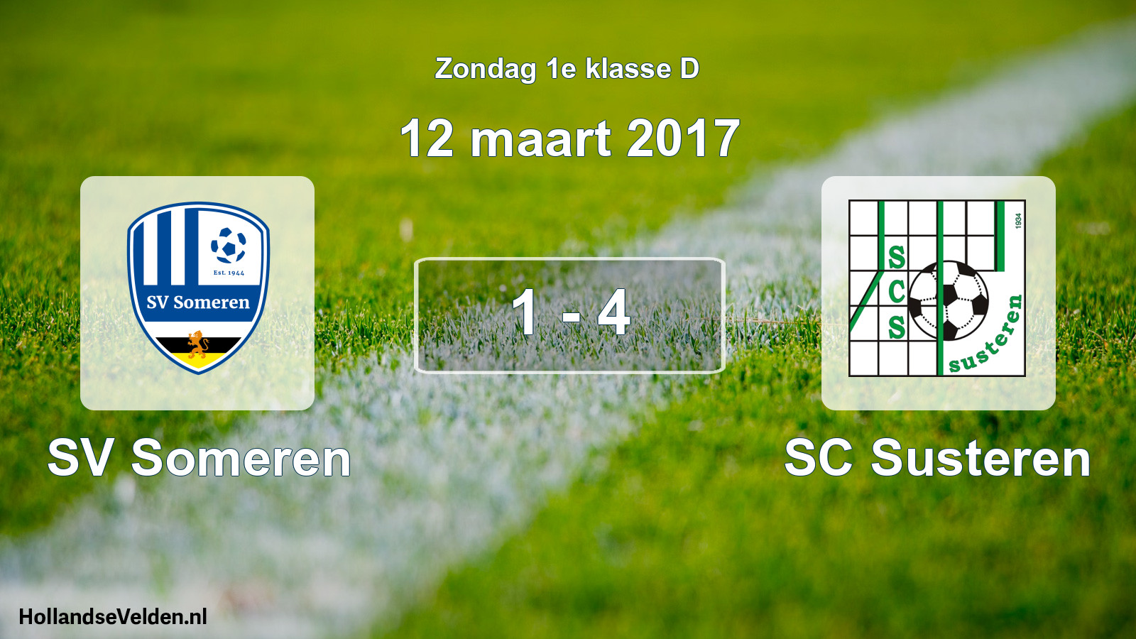 Total number of matches played: SV Someren - SC Susteren 1 - 4 (12 March 2017)