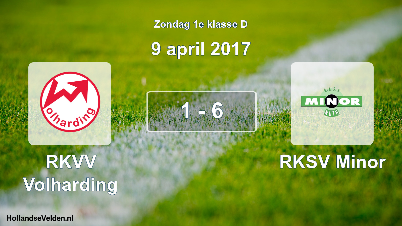 Total number of matches played: RKVV Volharding - RKSV Minor 1 - 6 (9 April 2017)