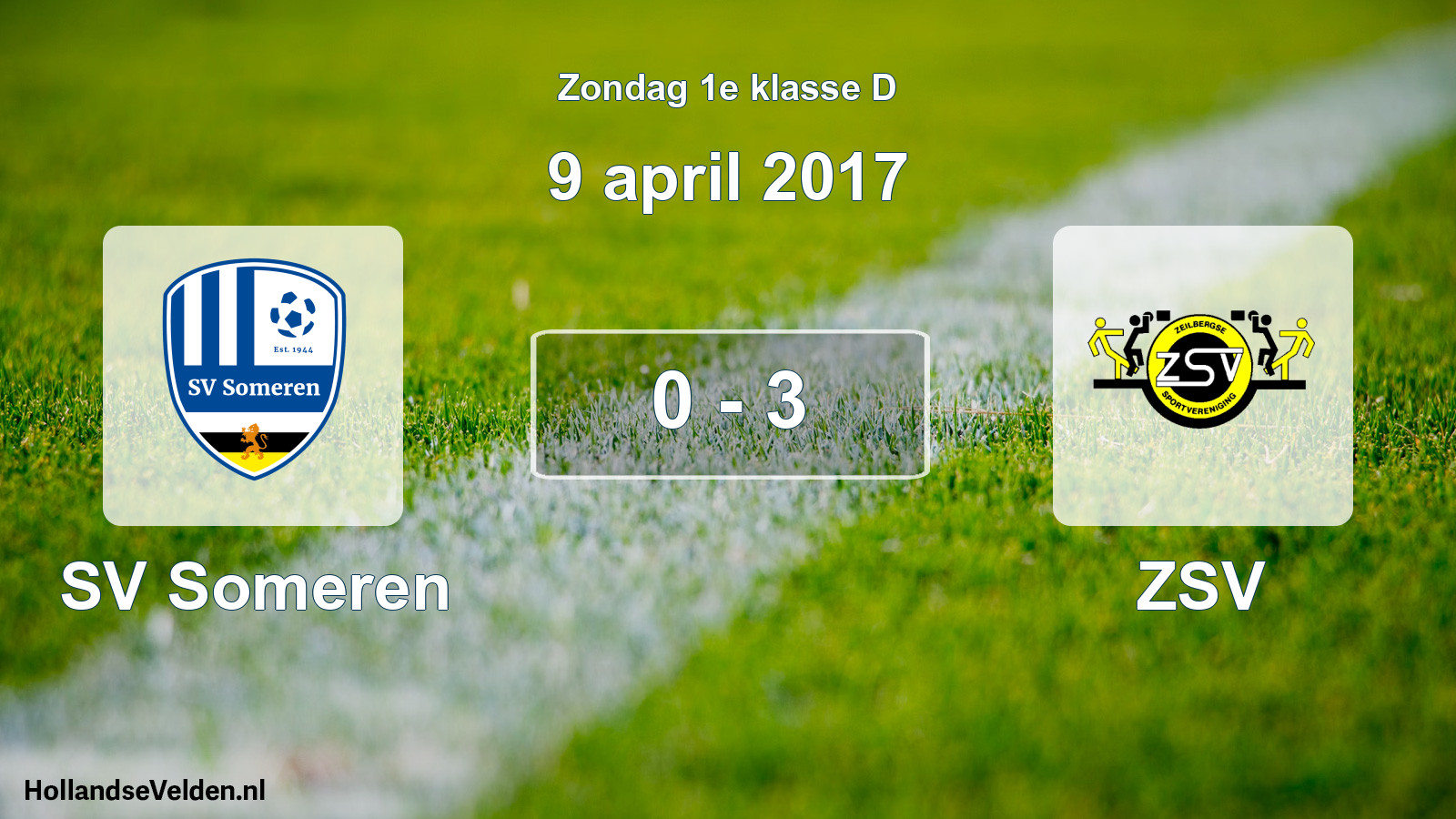 Total number of matches played: SV Someren - ZSV 0 - 3 (9 April 2017)