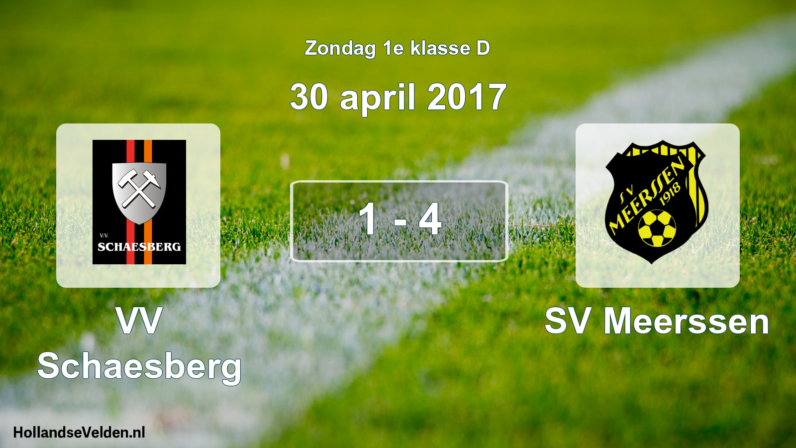 Total number of matches played: VV Schaesberg - SV Meerssen 1 - 4 (30 April 2017)
