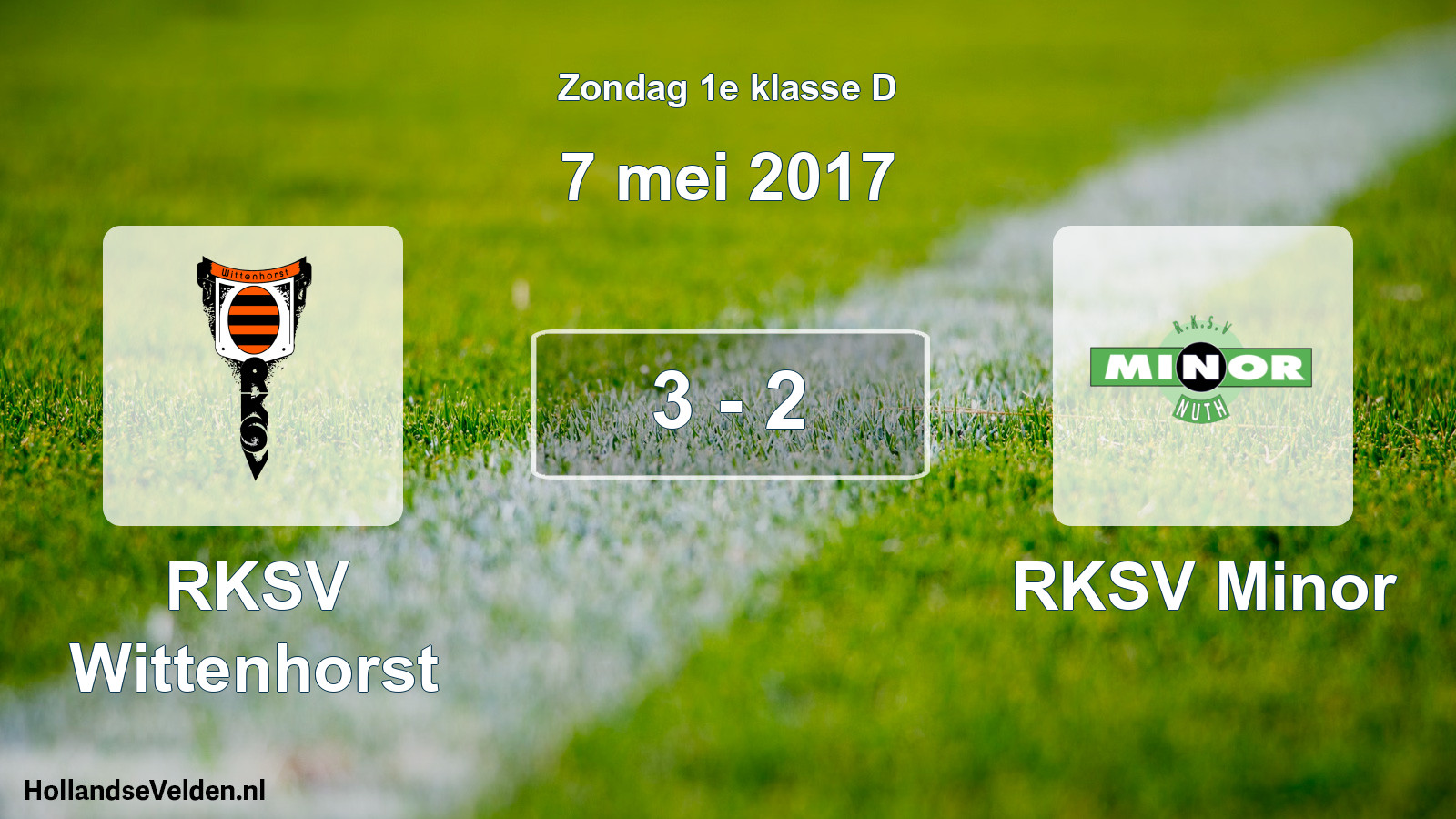 Total number of matches played: RKSV Wittenhorst - RKSV Minor 3 - 2 (7 May 2017)