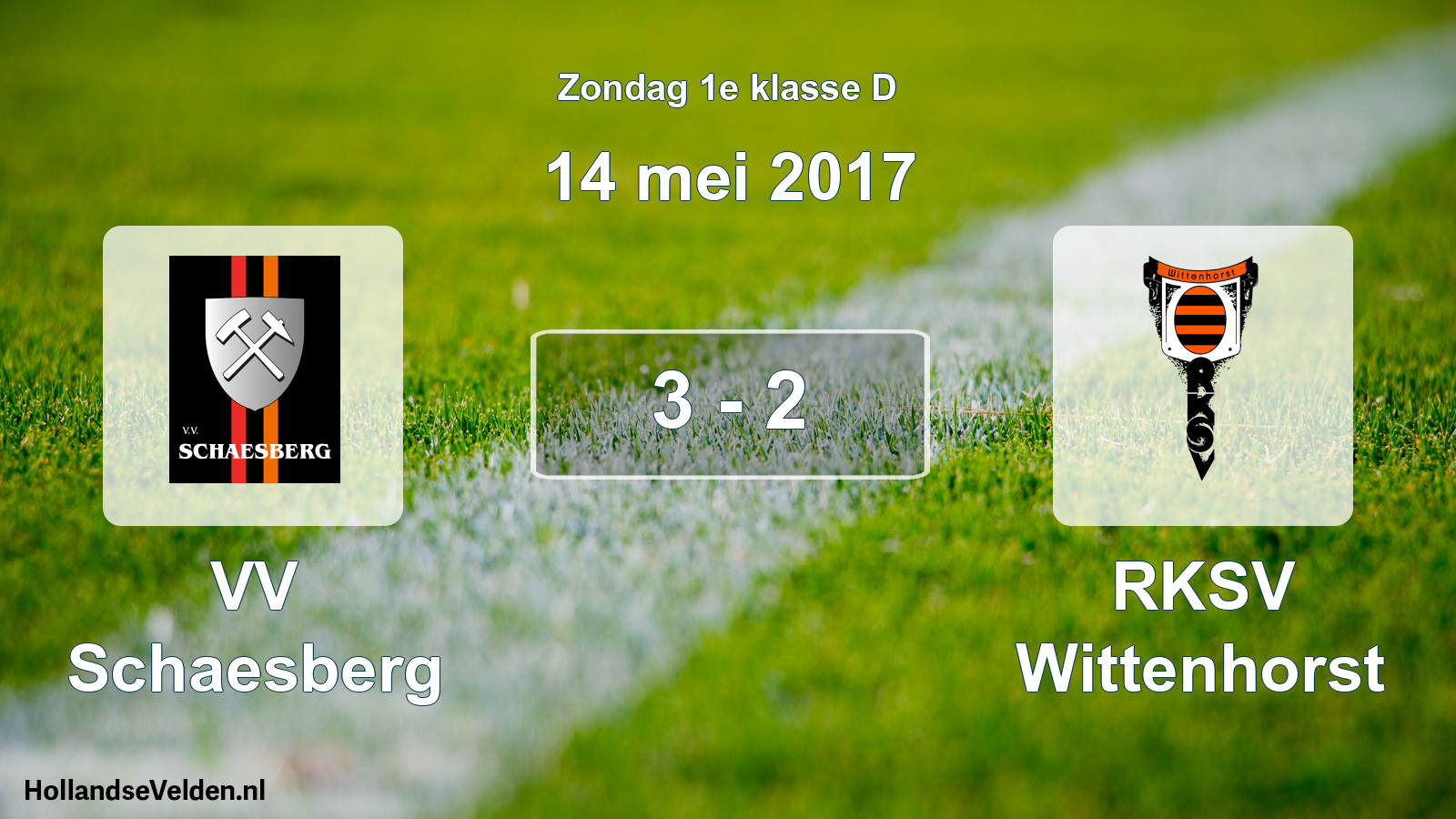Total number of matches played: VV Schaesberg - RKSV Wittenhorst 3 - 2 (14 May 2017)