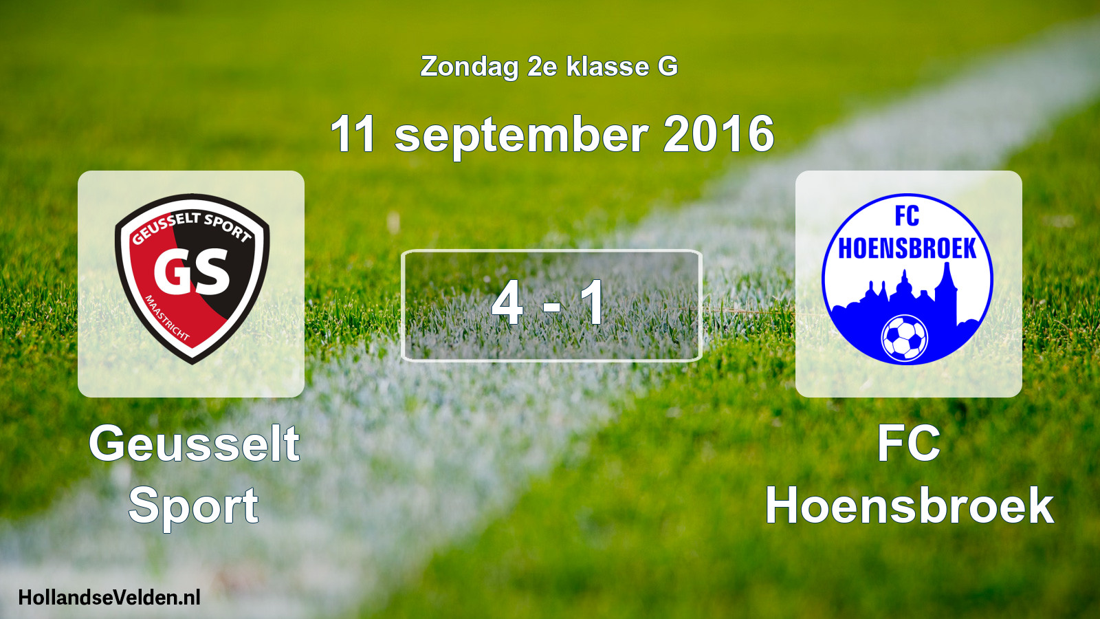 Total number of matches played: Geusselt Sport - FC Hoensbroek 4 - 1 (11 September 2016)