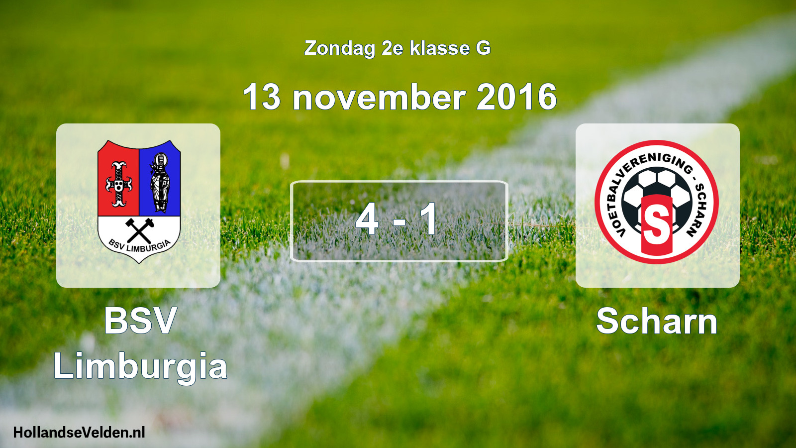 Total number of matches played: BSV Limburgia - Scharn 4 - 1 (13 November 2016)