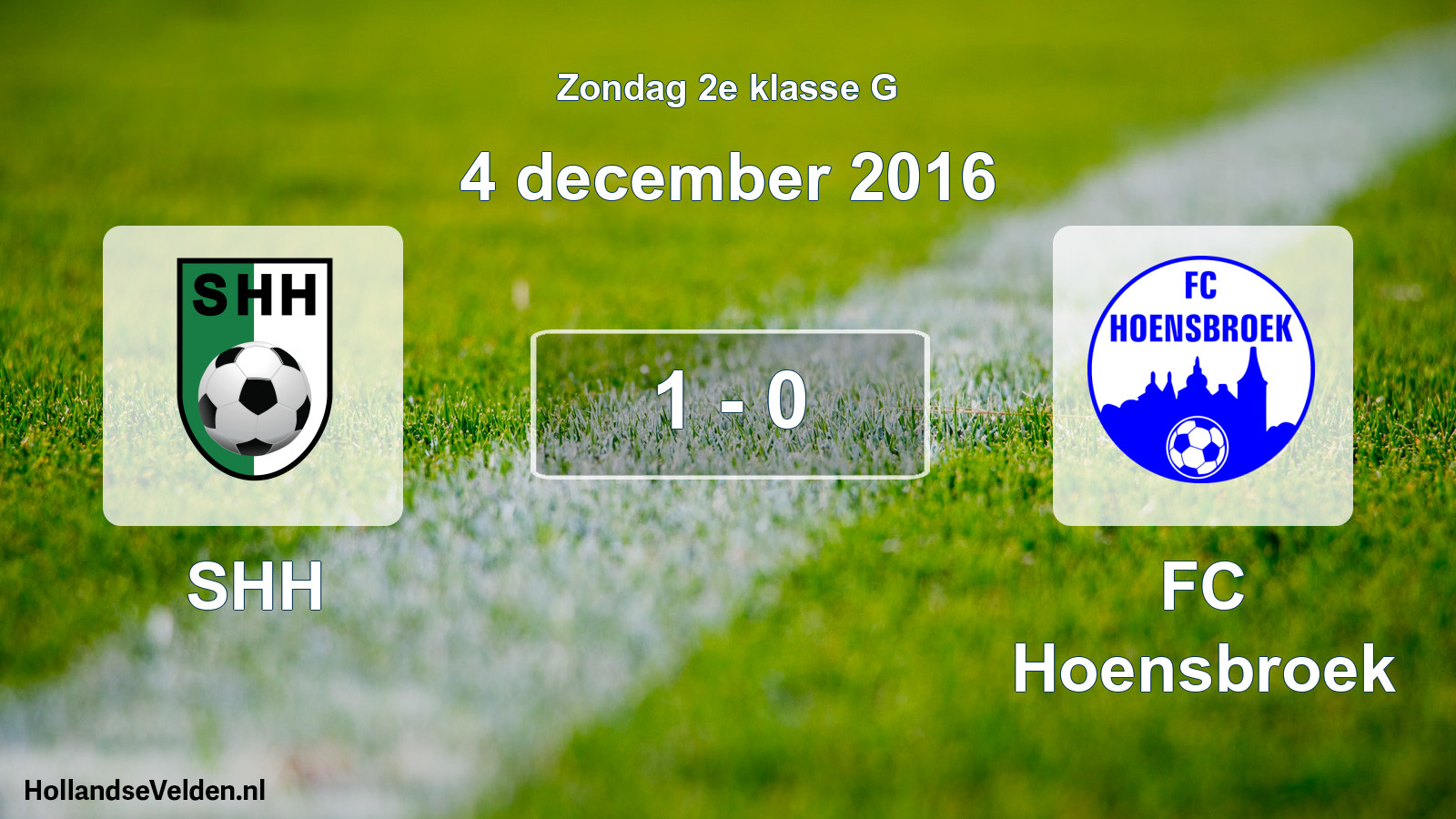 Total number of matches played: SHH - FC Hoensbroek 1 - 0 (4 December 2016)