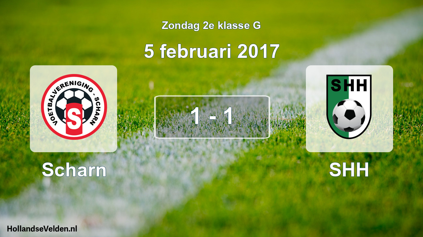 Total number of matches played: Scharn - SHH 1 - 1 (5 February 2017)