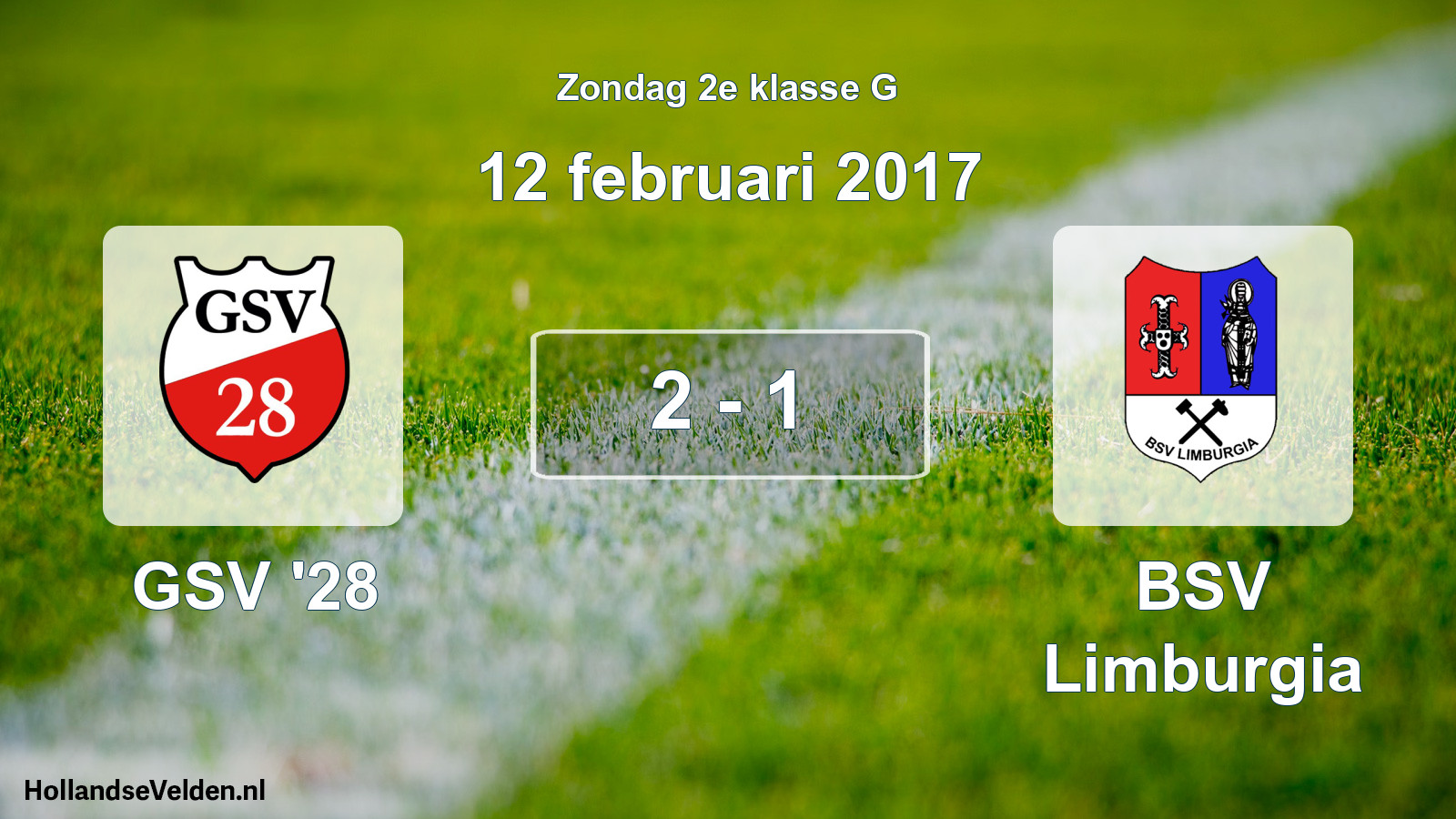 Total number of matches played: GSV '28 - BSV Limburgia 2 - 1 (12 February 2017)