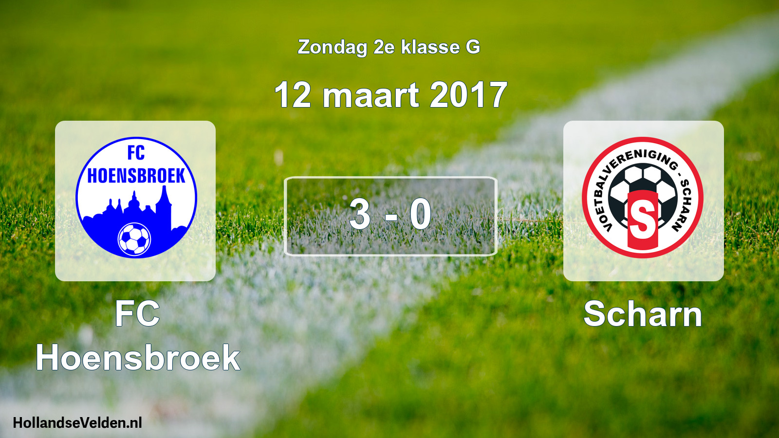 Total number of matches played: FC Hoensbroek - Scharn 3 - 0 (12 March 2017)