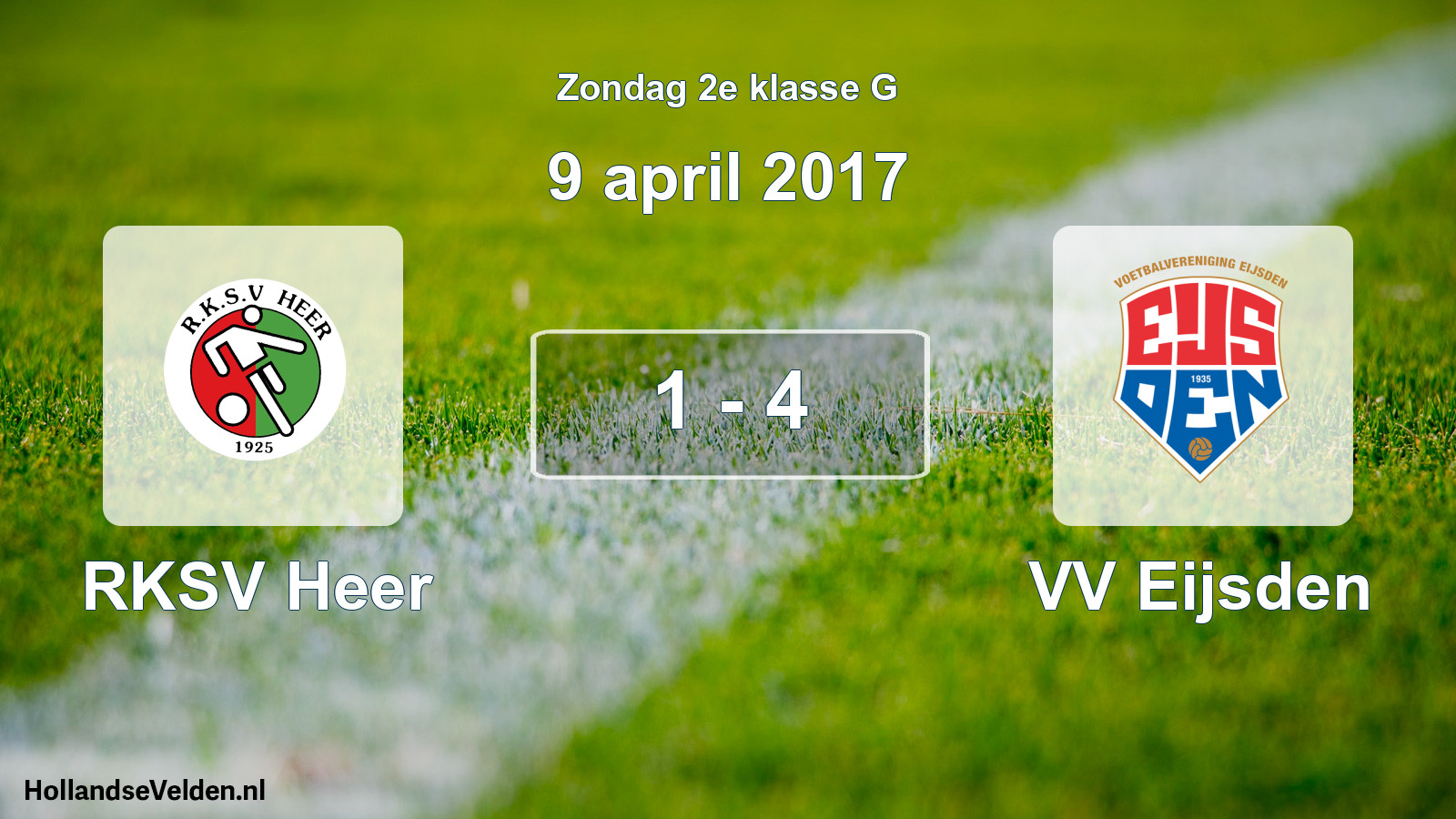 Total number of matches played: RKSV Heer - VV Eijsden 1 - 4 (9 April 2017)