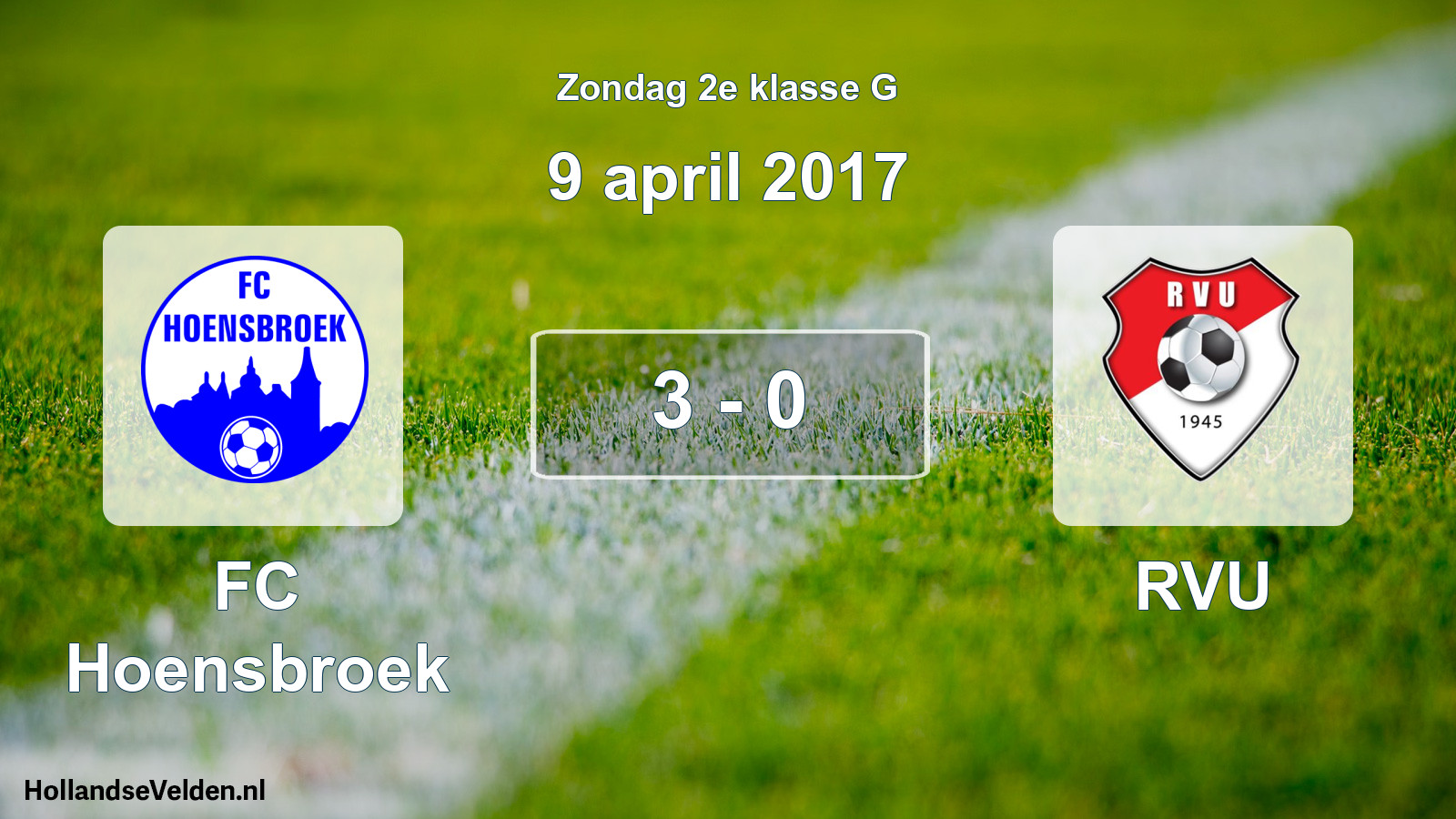 Total number of matches played: FC Hoensbroek - RVU 3 - 0 (9 April 2017)