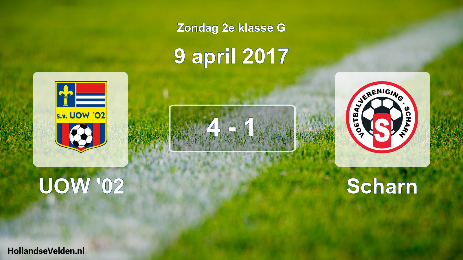 Total number of matches played: UOW '02 - Scharn 4 - 1 (9 April 2017)