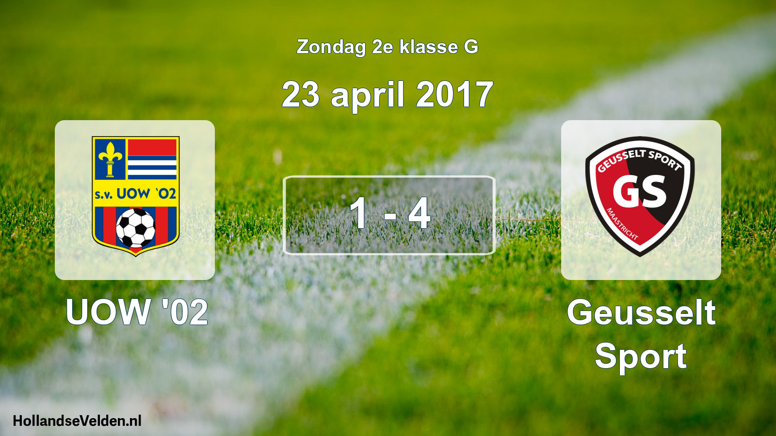 Total number of matches played: UOW '02 - Geusselt Sport 1 - 4 (23 April 2017)