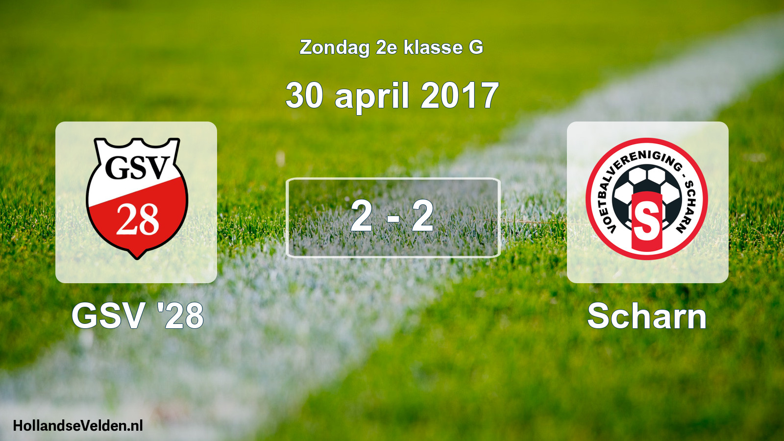 Total number of matches played: GSV '28 - Scharn 2 - 2 (30 April 2017)
