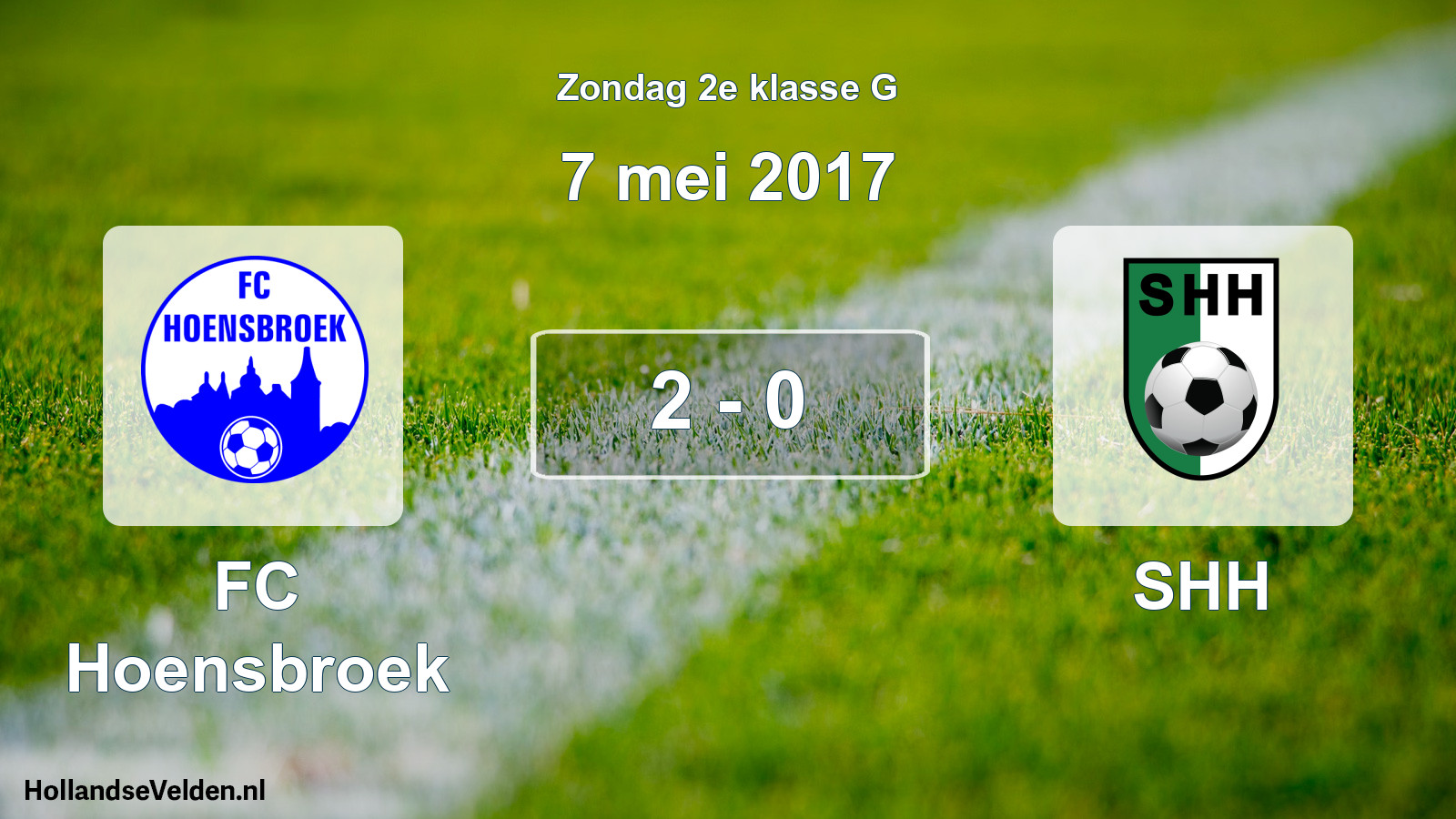 Total number of matches played: FC Hoensbroek - SHH 2 - 0 (7 May 2017)