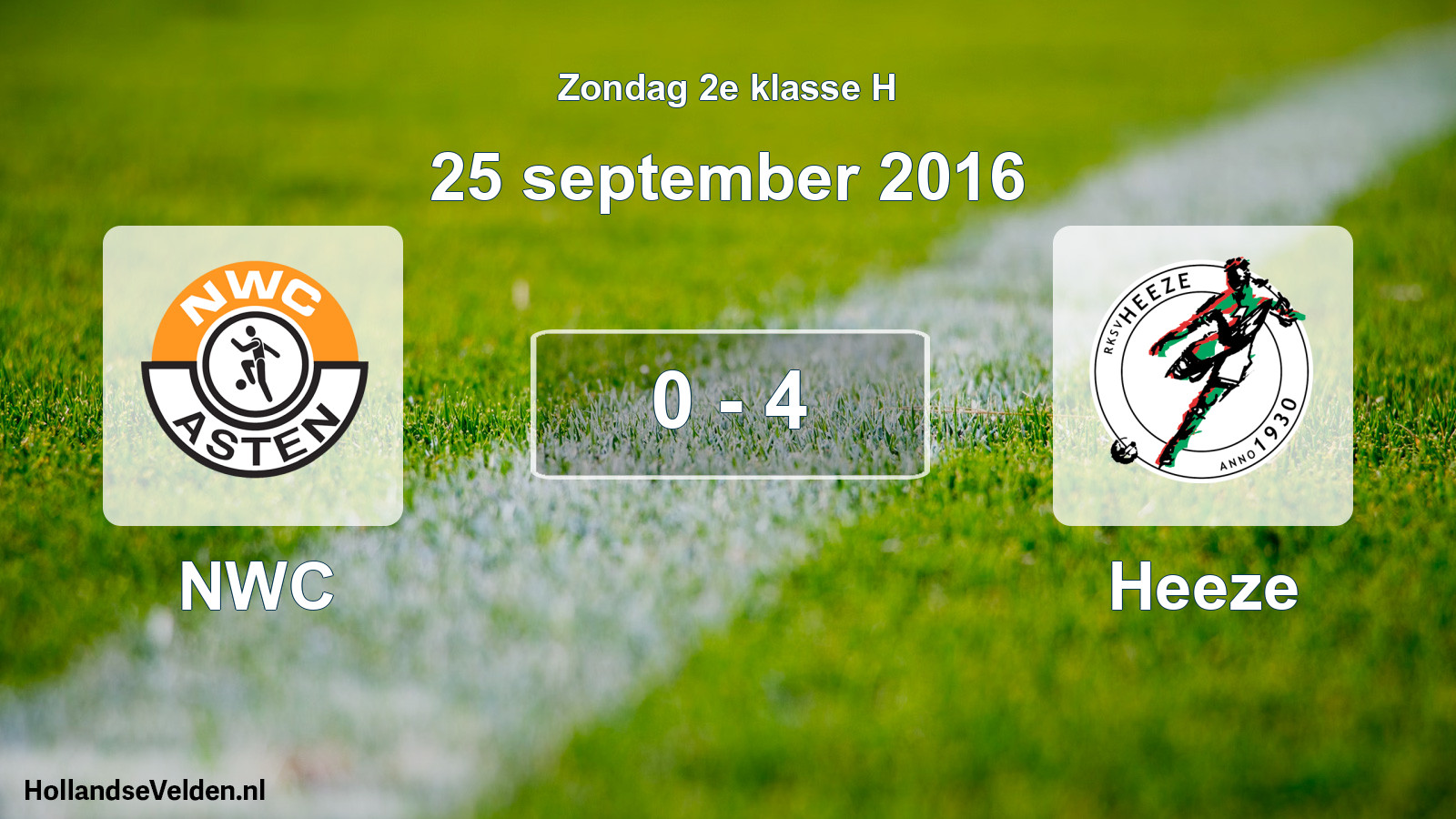 Total number of matches played: NWC - Heeze 0 - 4 (25 September 2016)