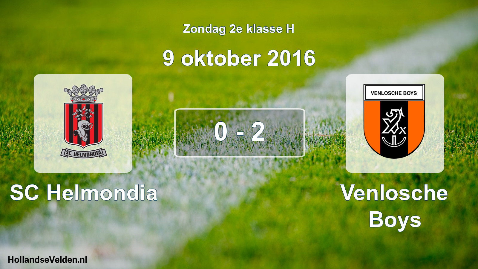 Total number of matches played: SC Helmondia - Venlosche Boys 0 - 2 (9 October 2016)