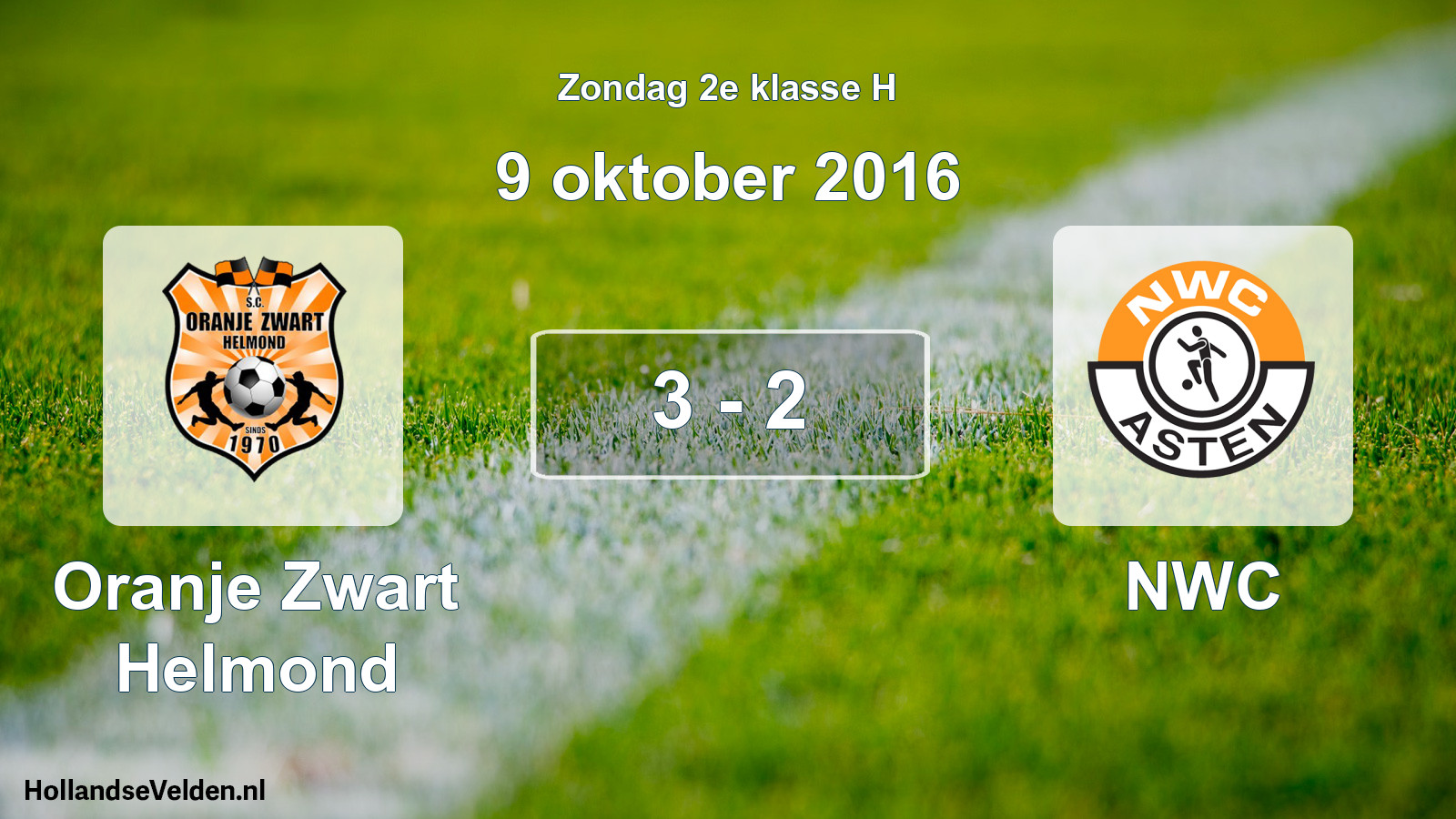 Total number of matches played: Oranje Zwart Helmond - NWC 3 - 2 (9 October 2016)
