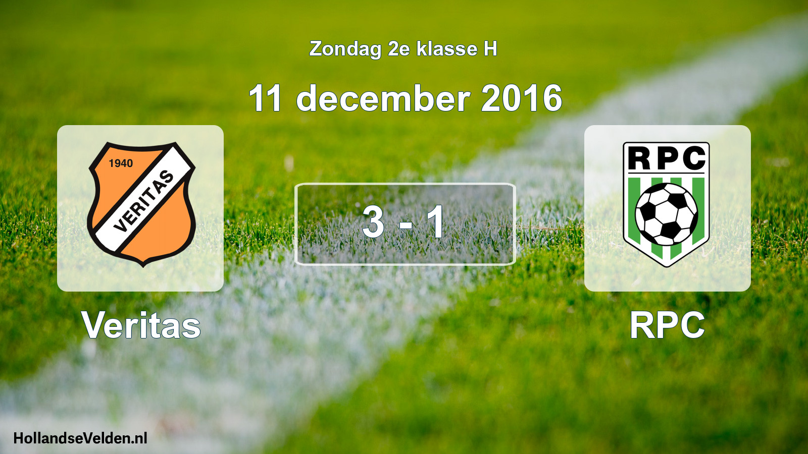 Total number of matches played: Veritas - RPC 3 - 1 (11 December 2016)