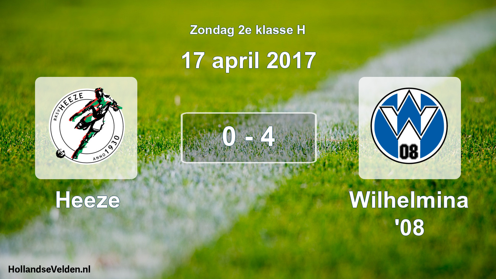 Total number of matches played: Heeze - Wilhelmina '08 0 - 4 (17 April 2017)
