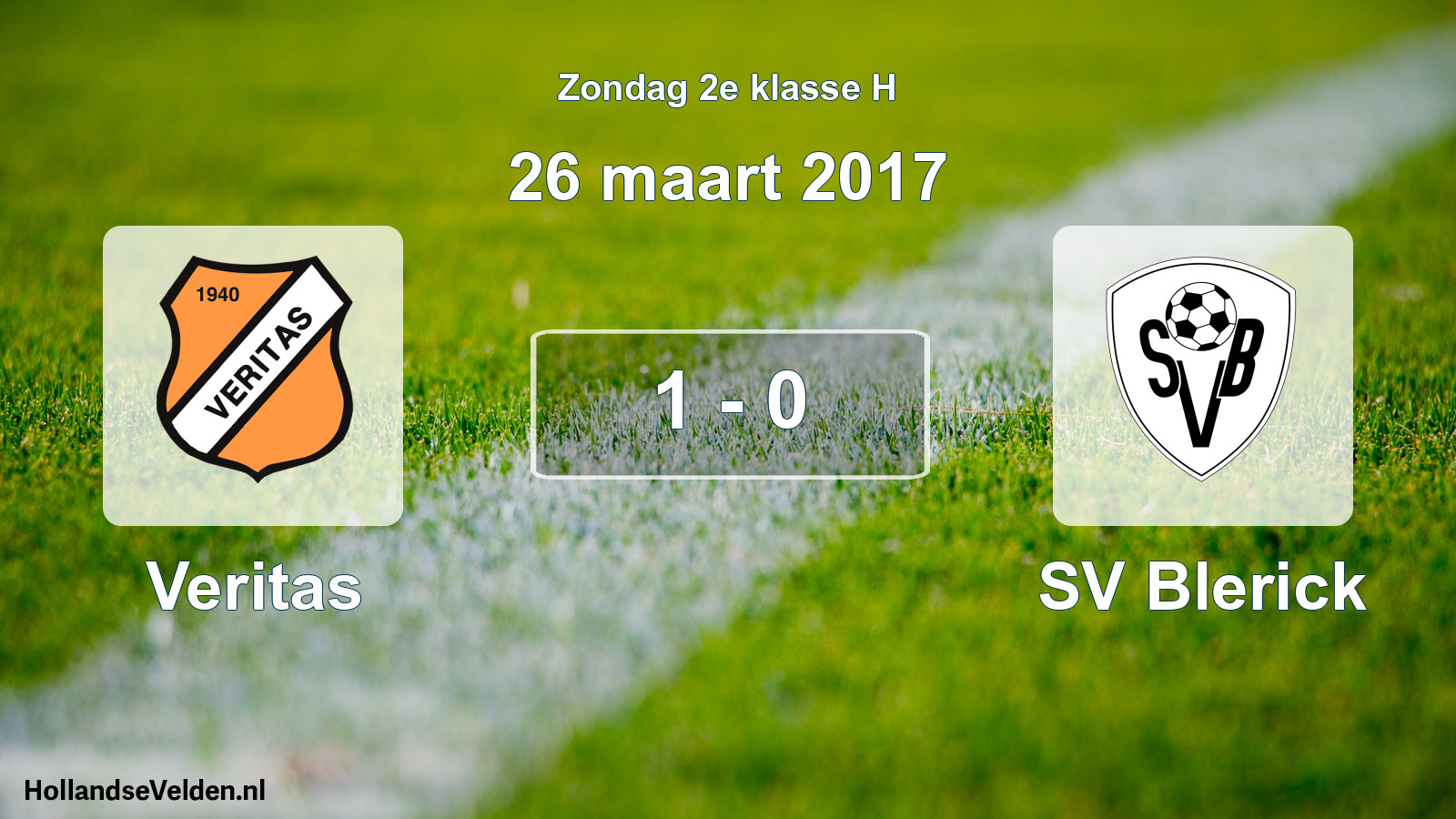 Total number of matches played: Veritas - SV Blerick 1 - 0 (26 March 2017)