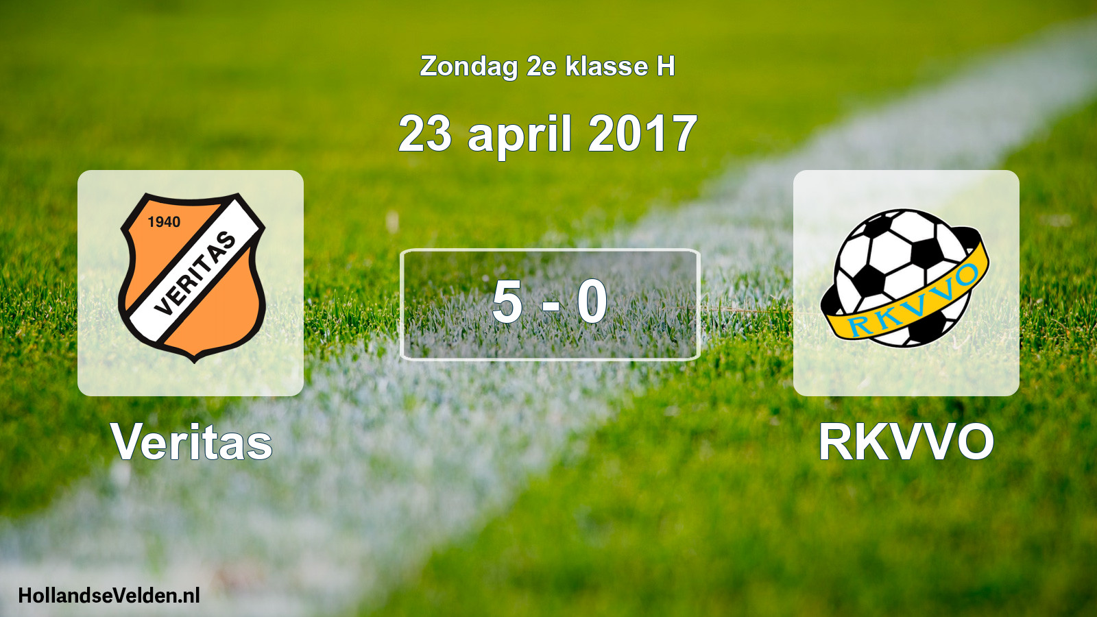 Total number of matches played: Veritas - RKVVO 5 - 0 (23 April 2017)